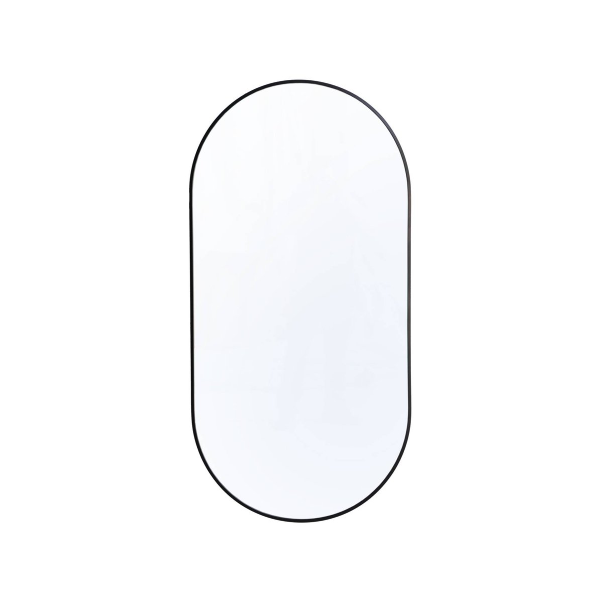 Miroir ovale aluminium 120cm ASHLEY noir, SWEEEK