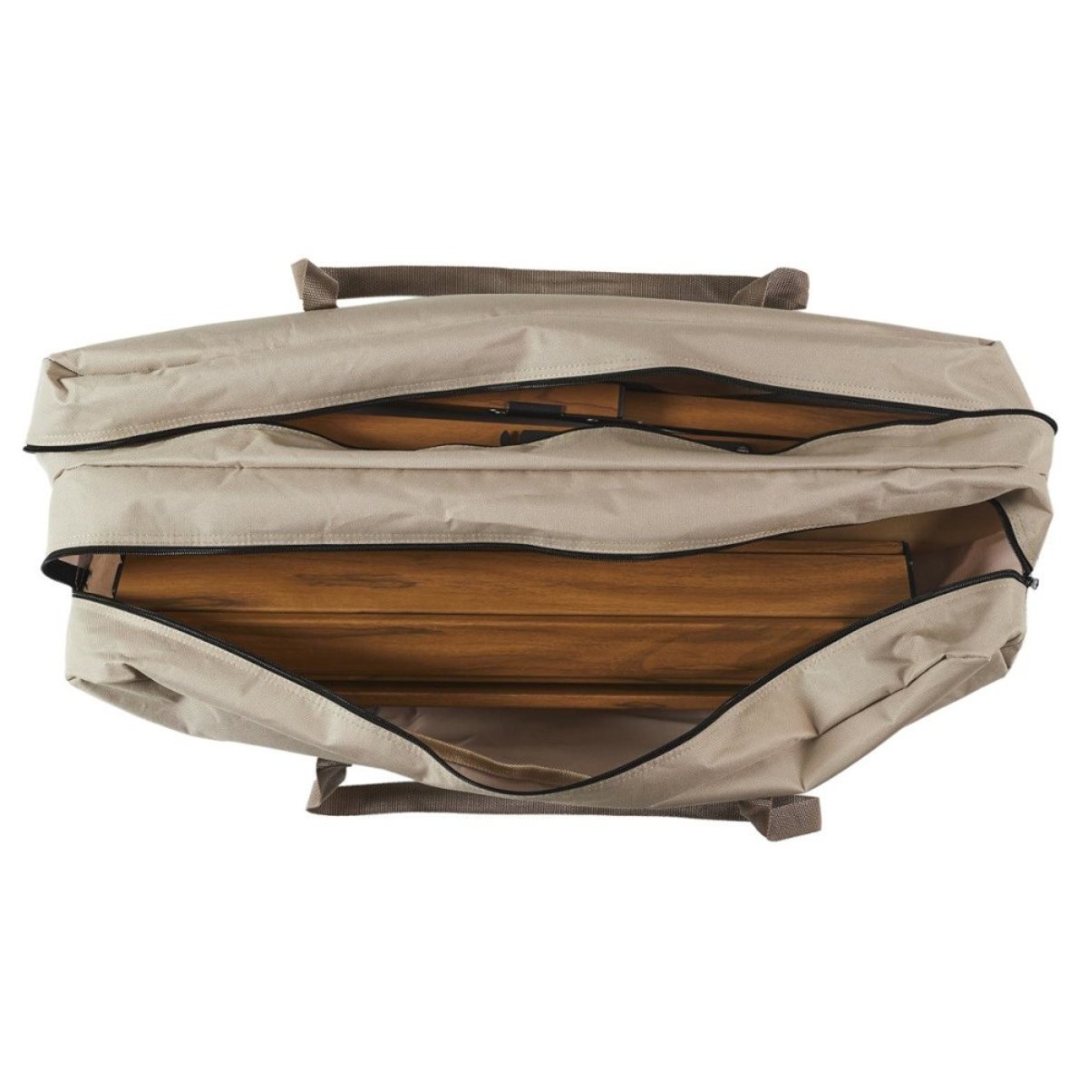 Table de camping pliante MARIPOSA effet bois marron, DECORATIE