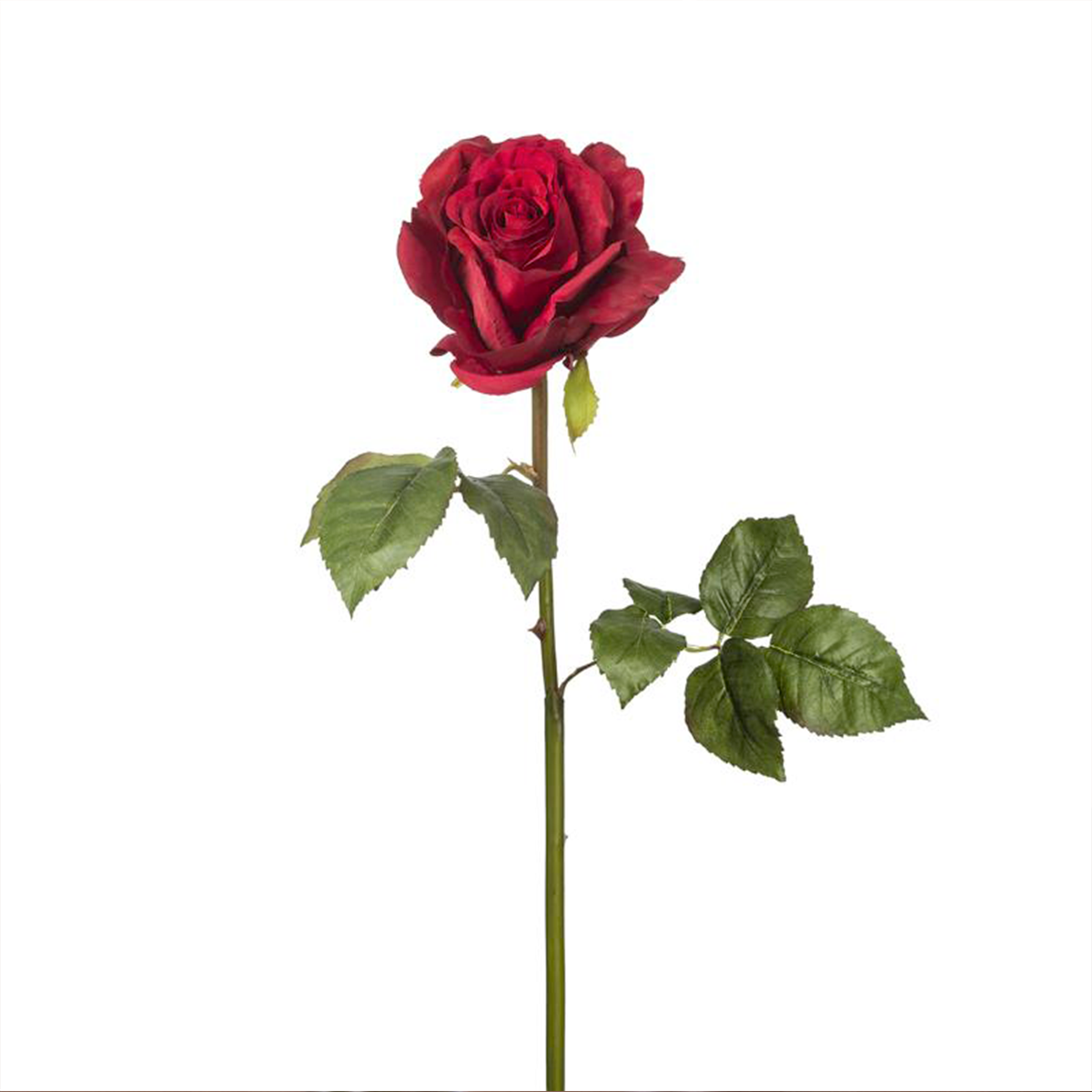 Tige de rose artificielle H57 fuchsia, SIA DECO