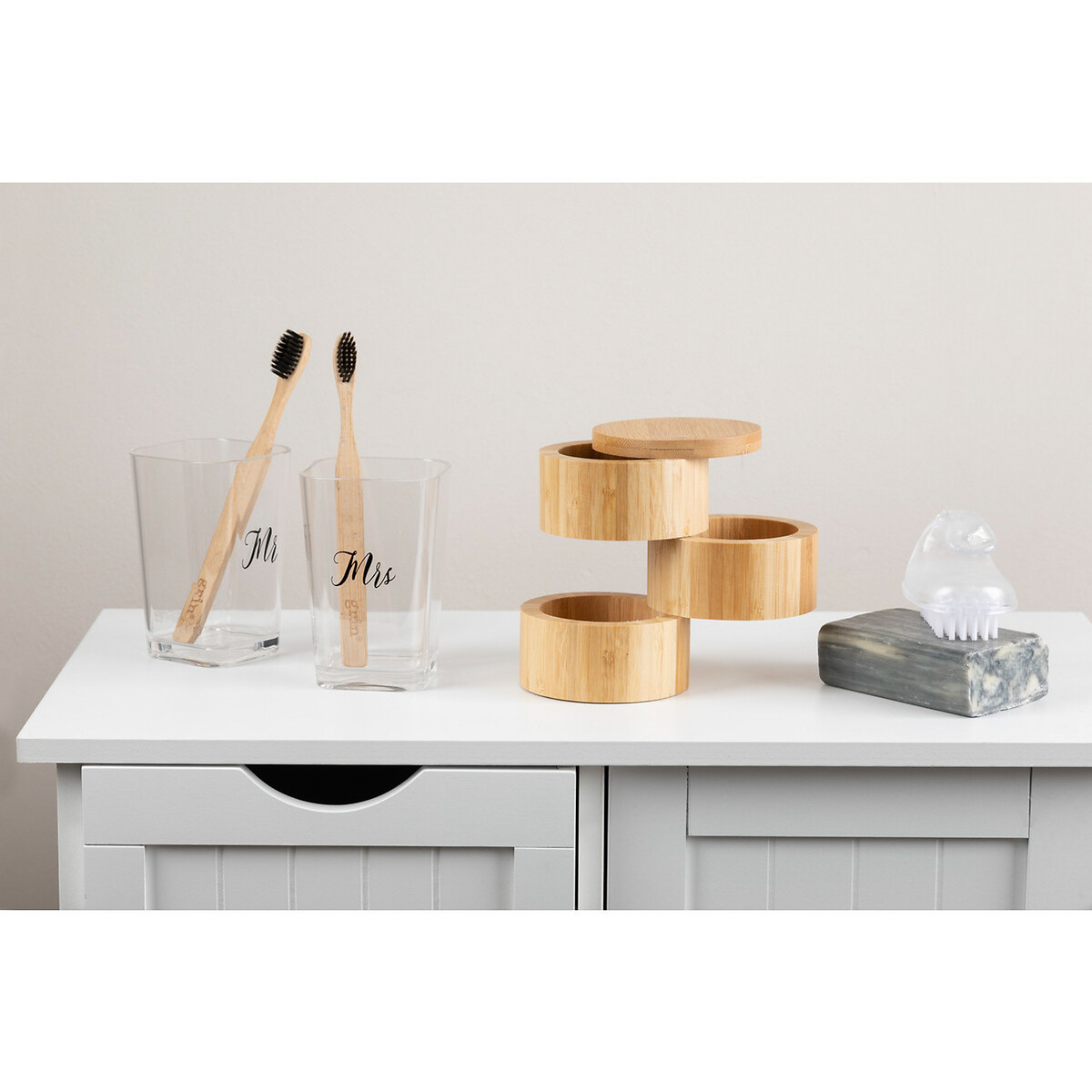 Bamboo Storage Set brown              , SO'HOME