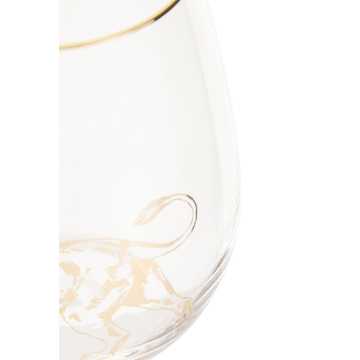Lion Stemless Wine Glass transparent, SO'HOME
