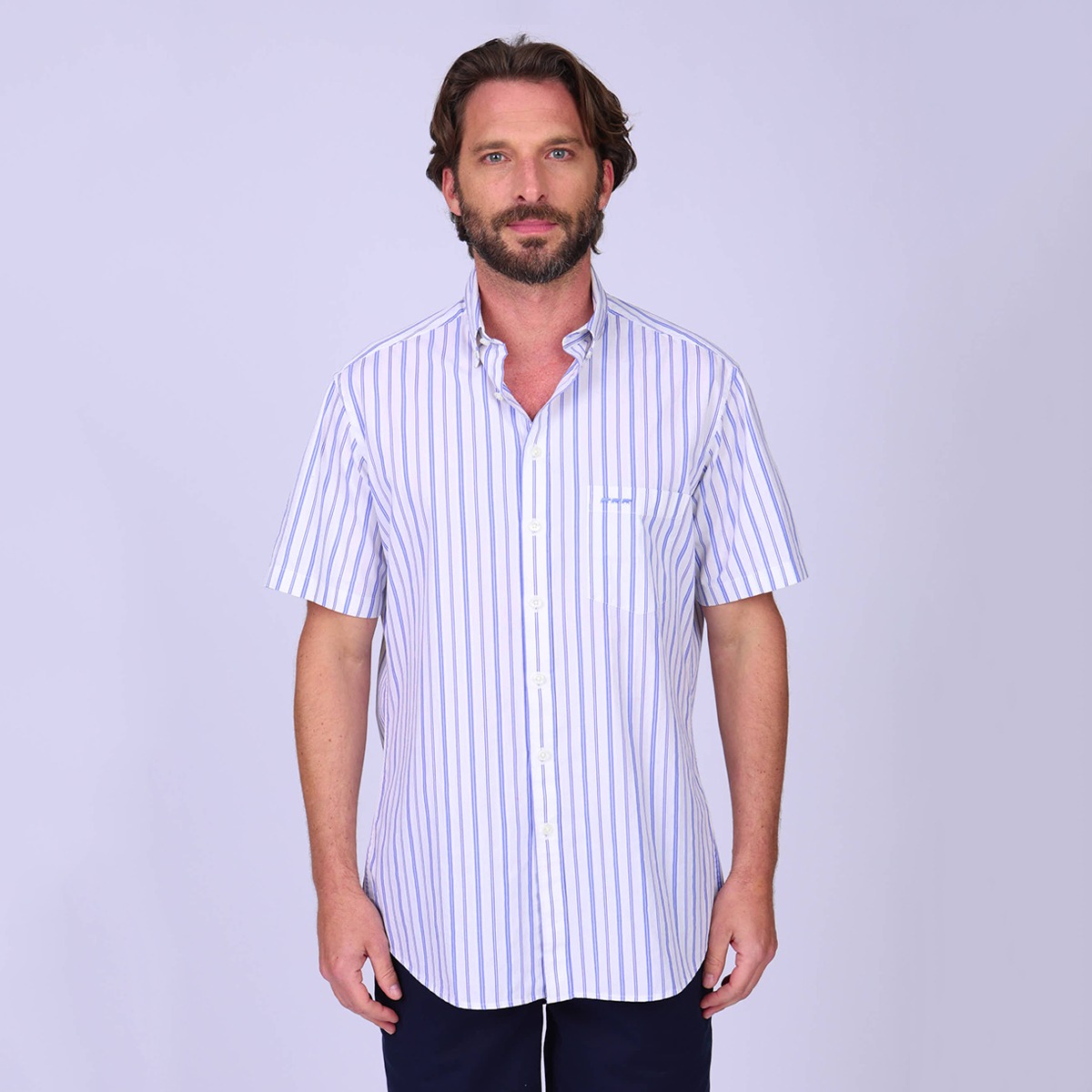 Chemise à rayures blanc, MISE AU GREEN