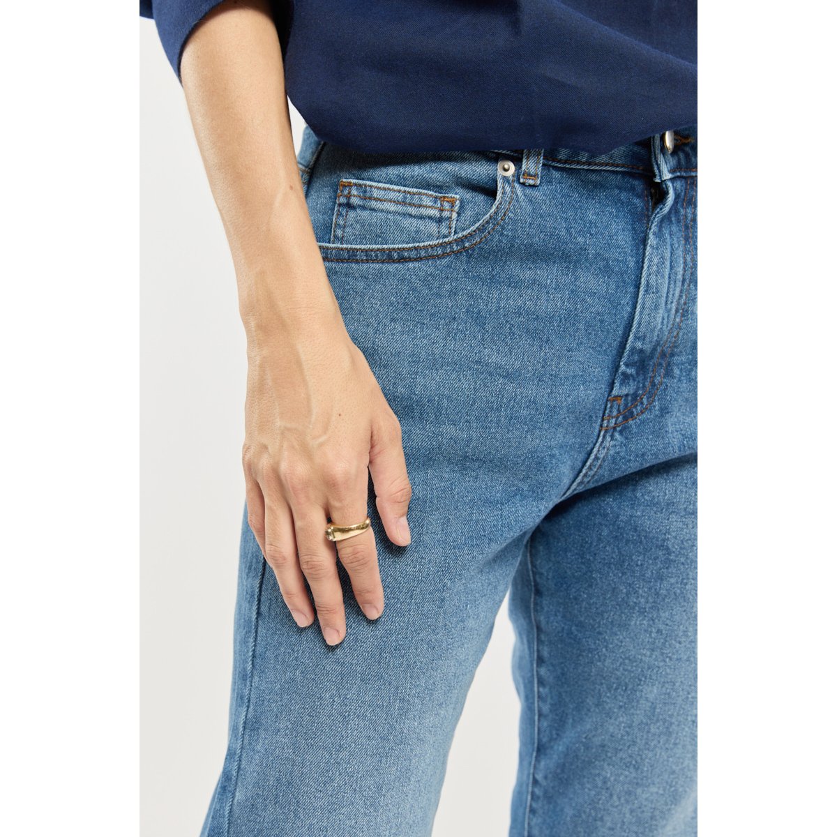 Jean droit LONZAC denim, BERMUDES