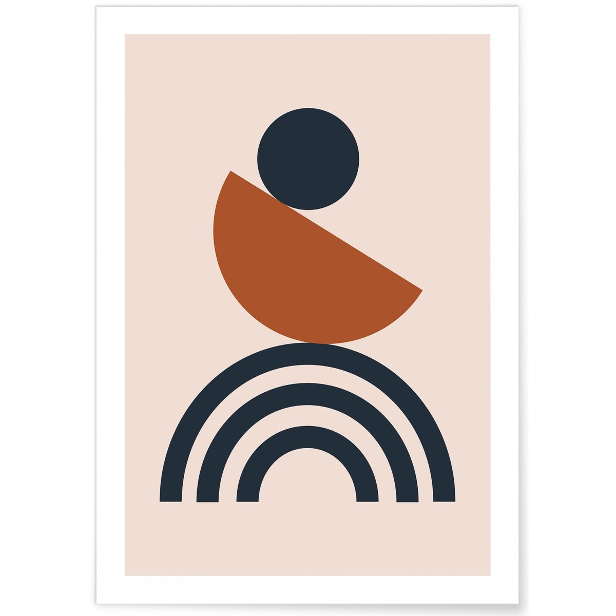 Affiche Abstract Figures 4 blanc, L'AFFICHERIE