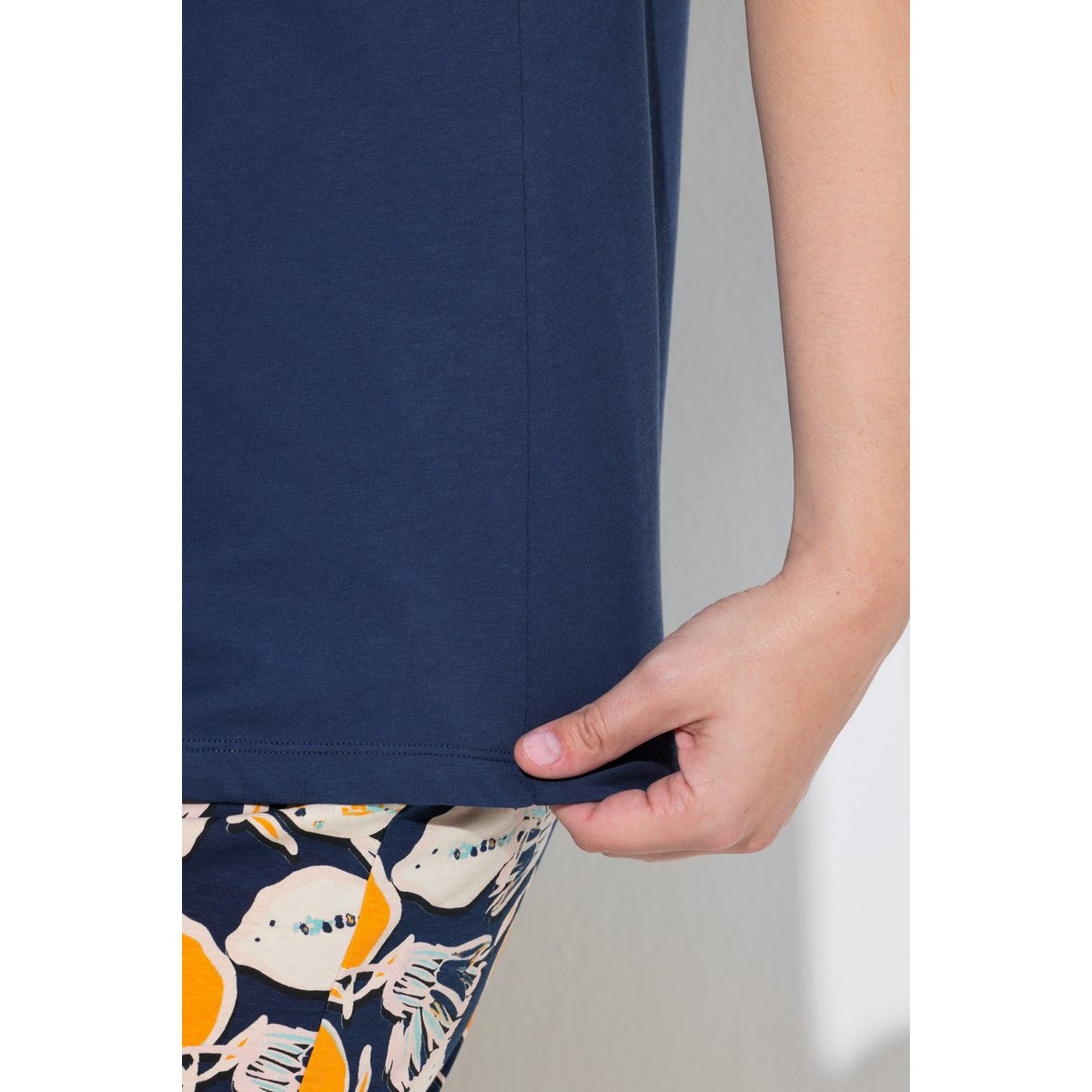 T-shirt en coton bio marine, ULLA POPKEN
