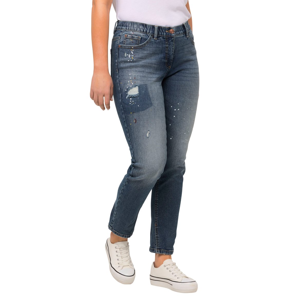 Jean Sarah, effets destroy bleu jean, ULLA POPKEN