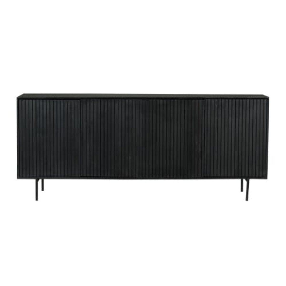 Buffet enfilade 210 cm 4 portes CORTINA noir, PIER IMPORT