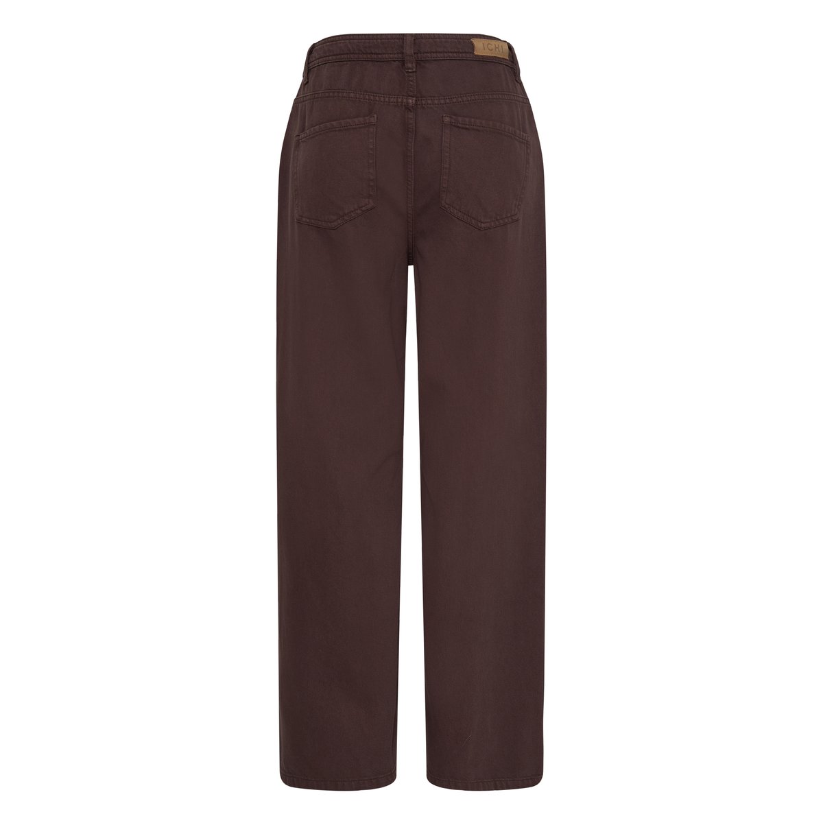 Jean coupe droite, jambes larges marron chicory coffee, ICHI