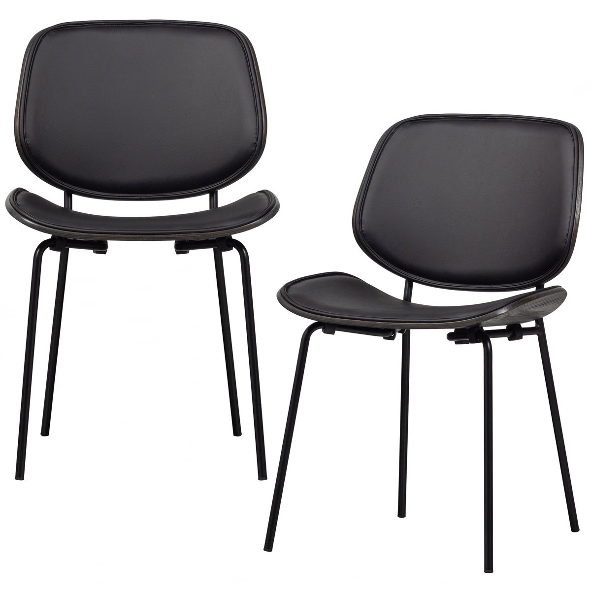 Chaises de table métal CLOSE noir, WOOOD