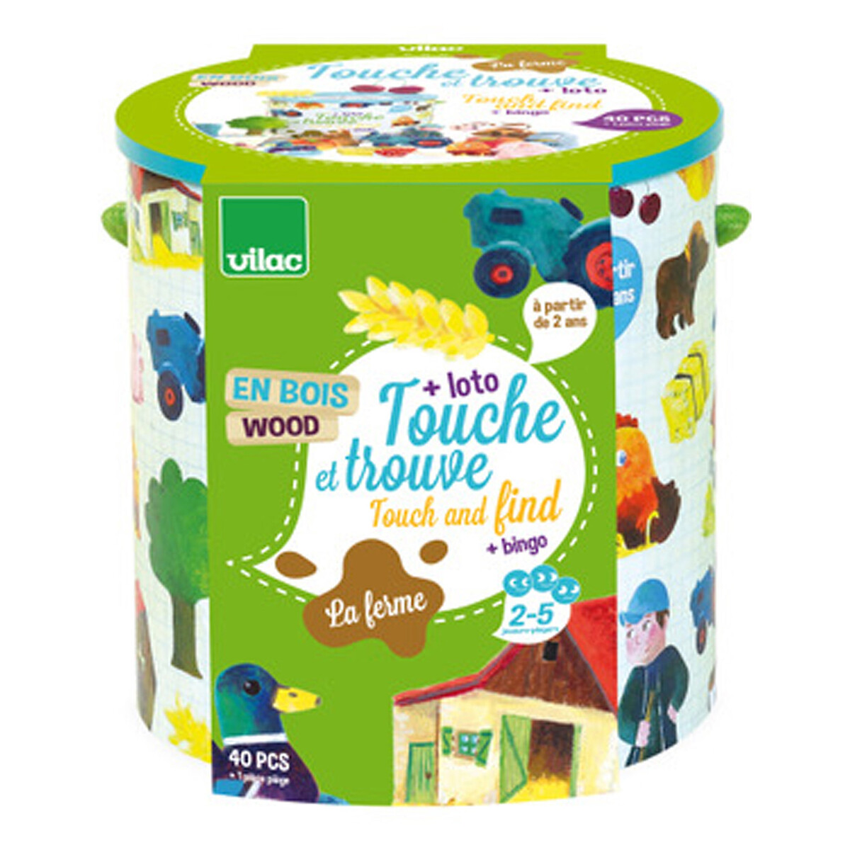 Touche et Trouve La ferme multicolore, VILAC