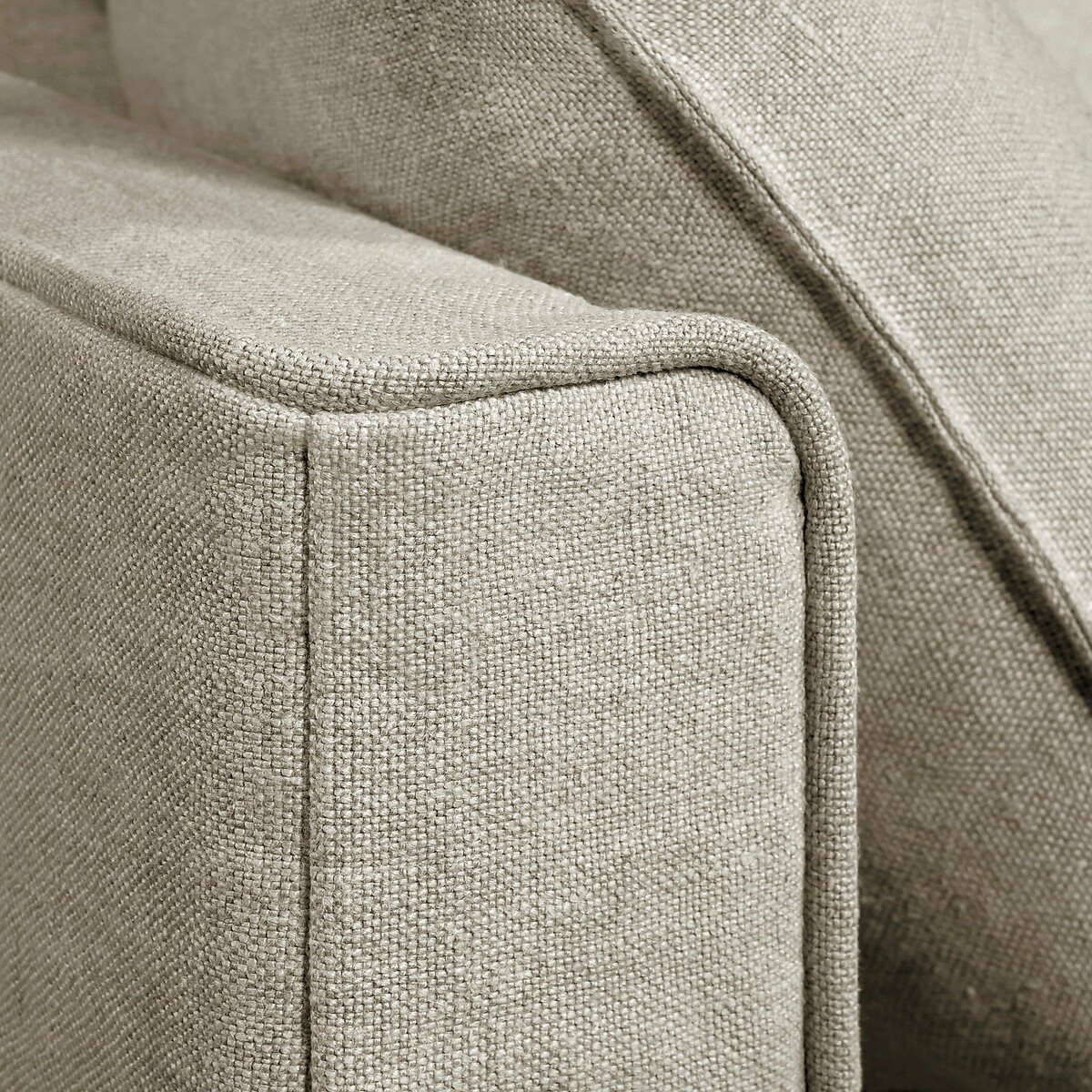 Canapé 3 ou 4 places, en lin épais stonewashed, Camille naturel, AM.PM