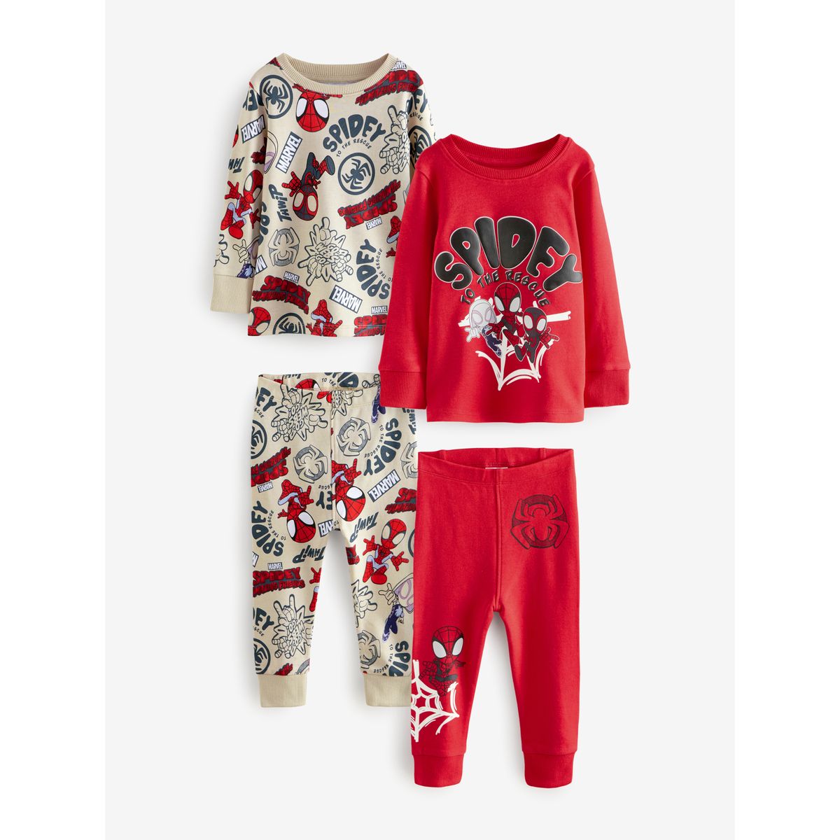 Pyjama douillet , lot de 2 spidey et ses amis rouge/ecru crème, NEXT