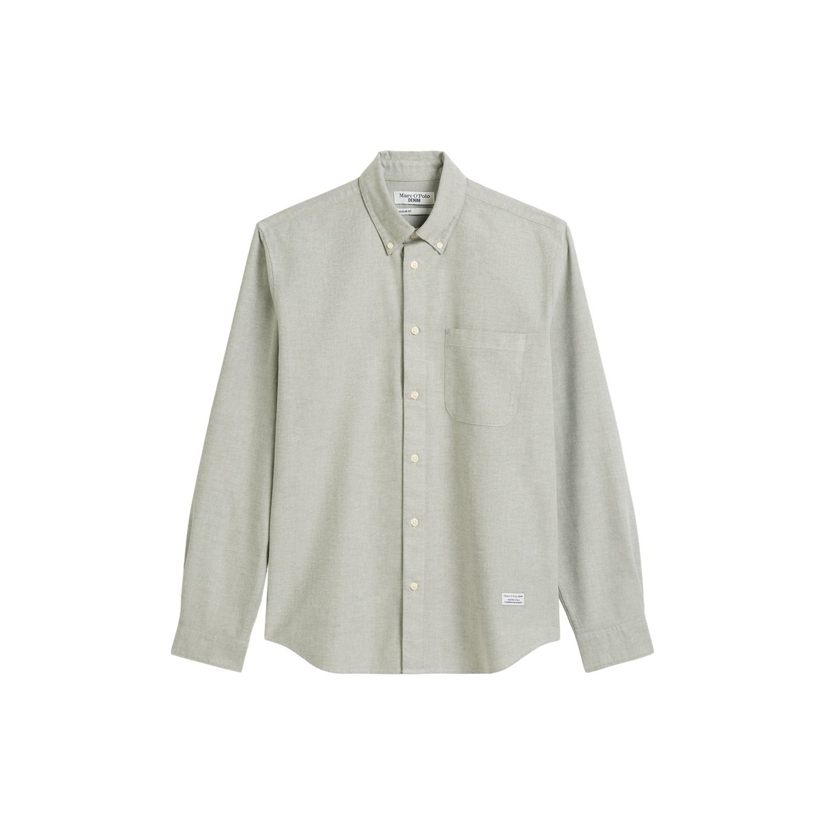 Chemise regular en coton bio de qualité Oxford vert foncé, MARC O’POLO DENIM