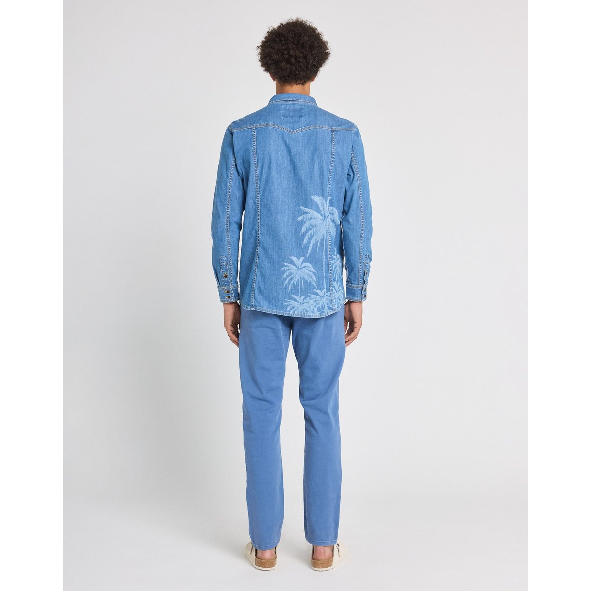 PANTALON CHINO AQUA bleu délavé, PULLIN