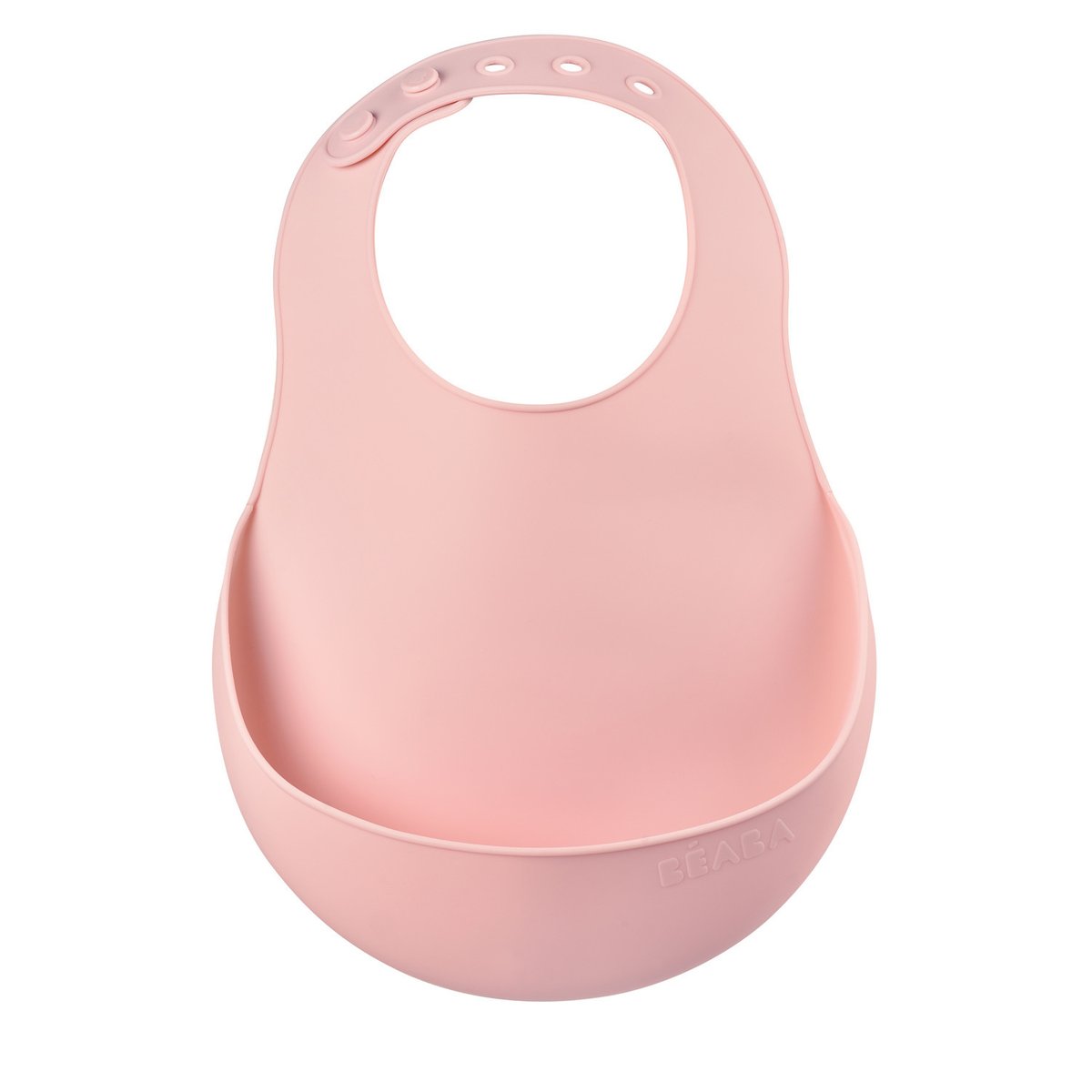 Bavoir silicone récupérateur réglable rose ancienne, BEABA