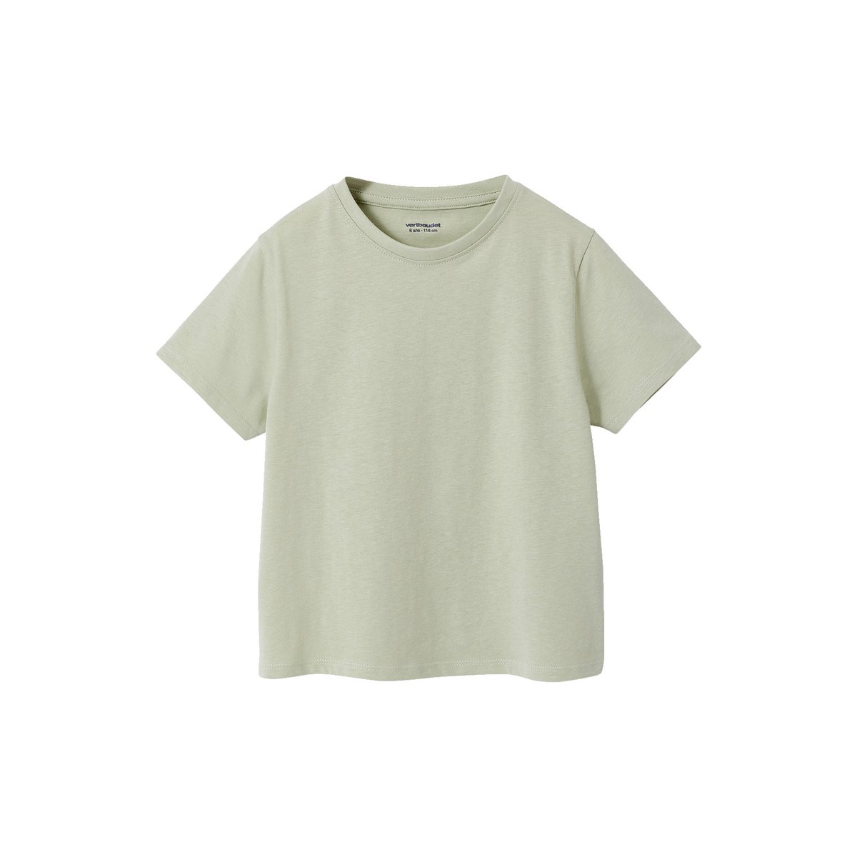 Lot de 3 tee-shirts unis blanc, VERTBAUDET