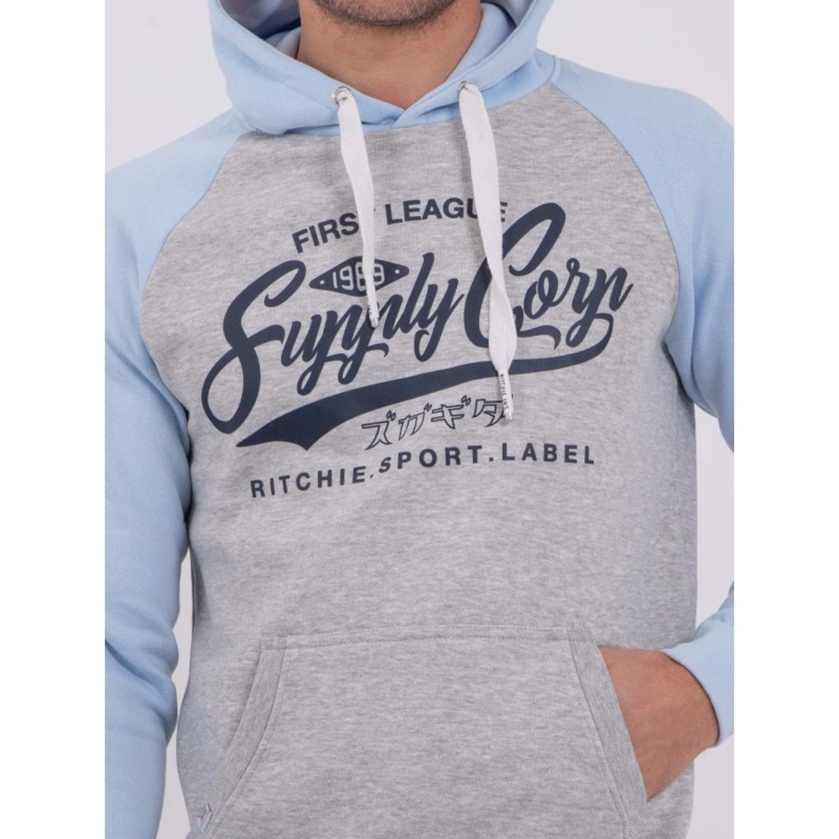 Sweat Capuche Wandy bleu ciel ciel, RITCHIE