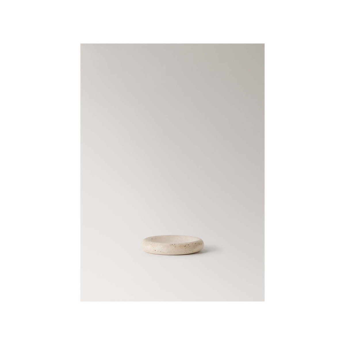 Porte-savon 100 % marbre effet travertin écru, MANGO HOME