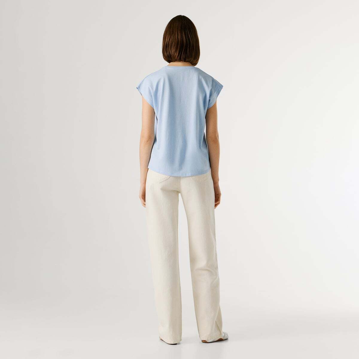 T-Shirt Coupe Slim Avec Logo bleu oxford, PEPE JEANS