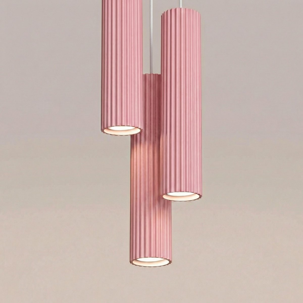 Suspension Aluminium Rose GU10 3 Karbon rose, EDEN