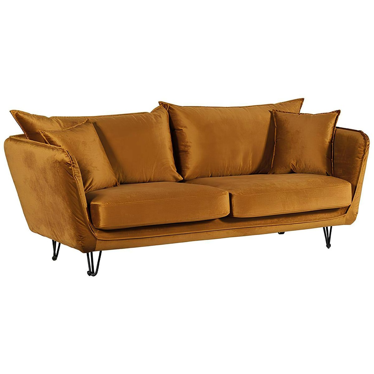 Canapé 3 places en tissu EPIKA ocre, PIER IMPORT