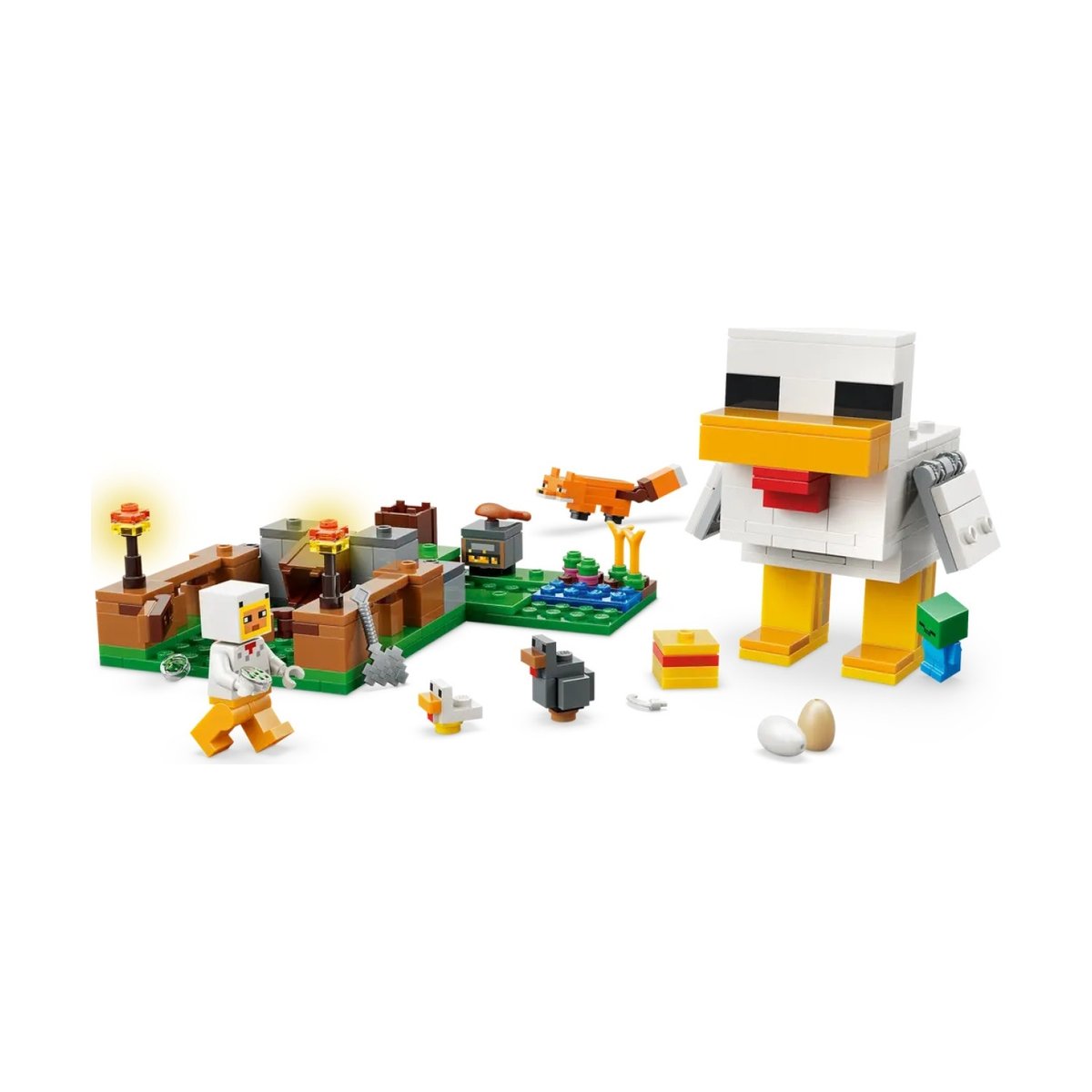 Minecraft La ferme à poulet multicolore, LEGO
