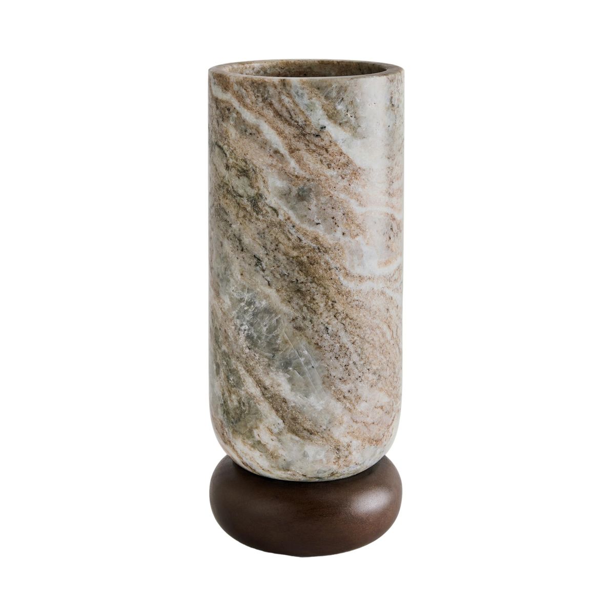 Vase en bois de manguier et marbre n. premium naturel, NEXT