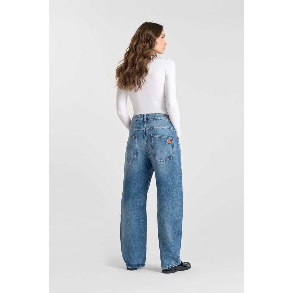 Jeans loose, large balloon , longueur 34 blue, LE TEMPS DES CERISES