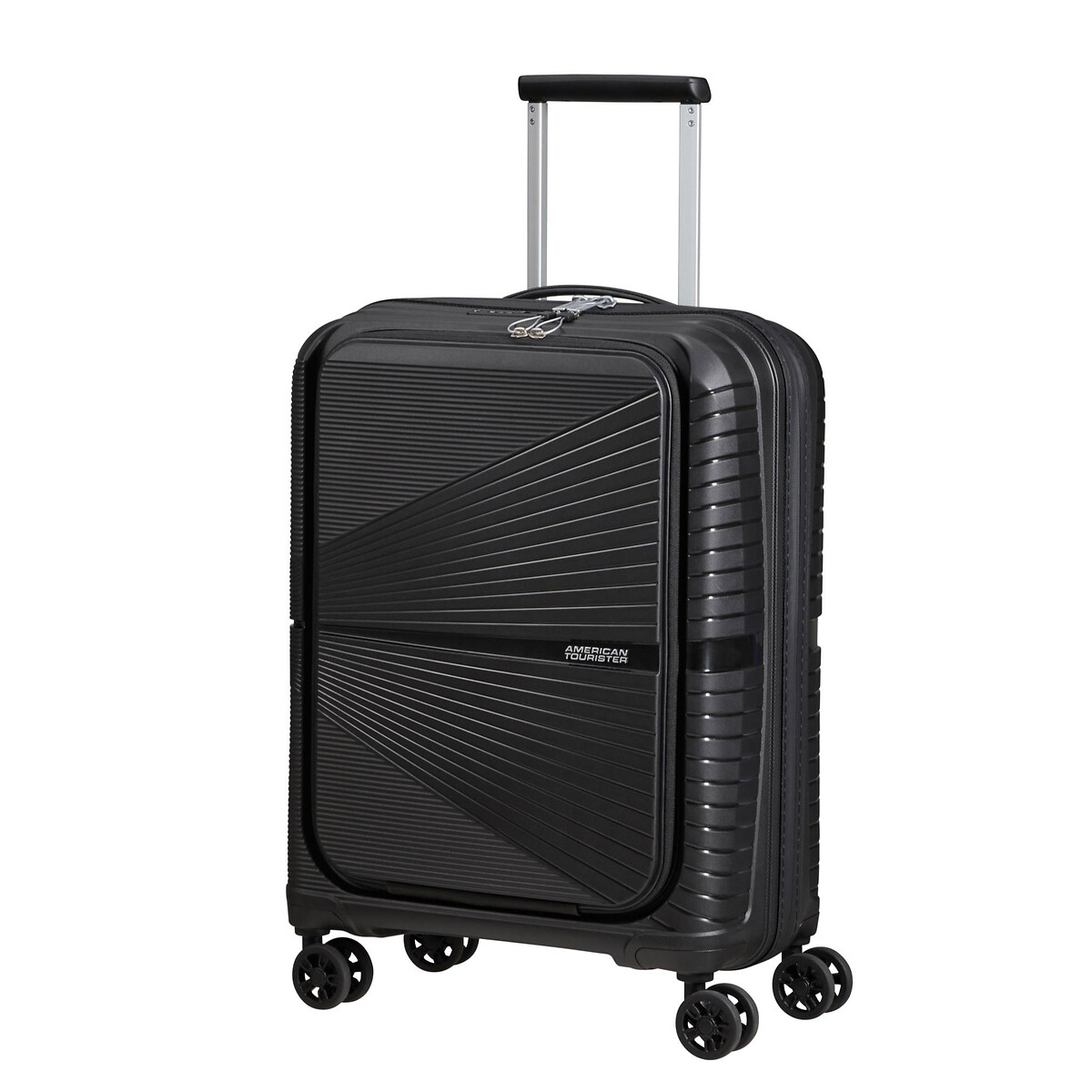 AIRCONIC Mala de Cabine Superleve, 55cm, 4 Rodas, da AMERICAN TOURISTER preto , AMERICAN TOURISTER