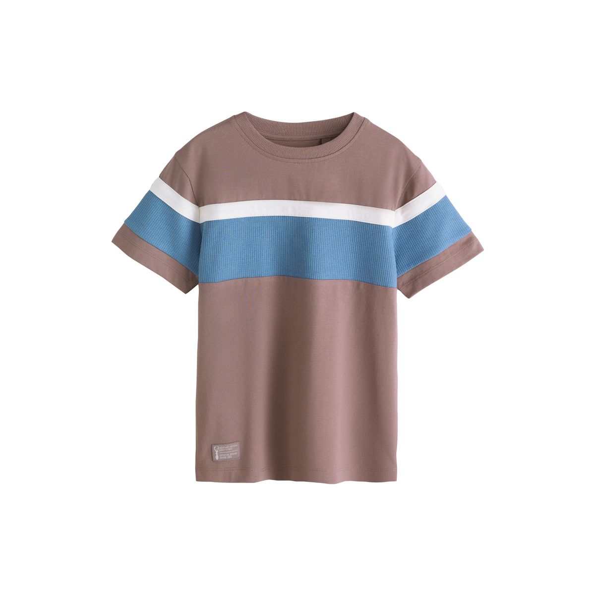 T-shirt en colour-block à manches courtes vison/bleu/marine, NEXT