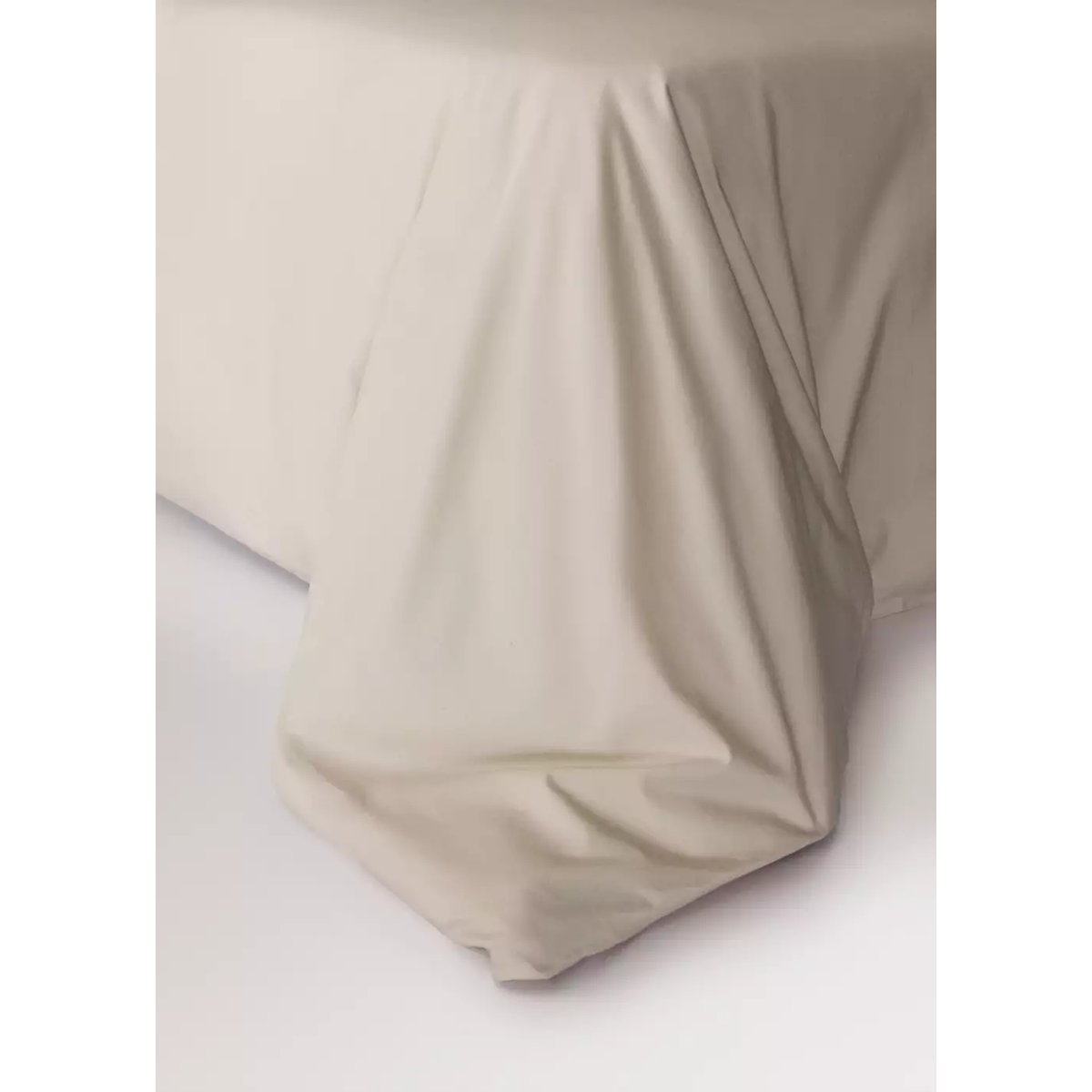 Housse de couette percale de coton 500 fils lit 180/200 cm sable, MANGO HOME
