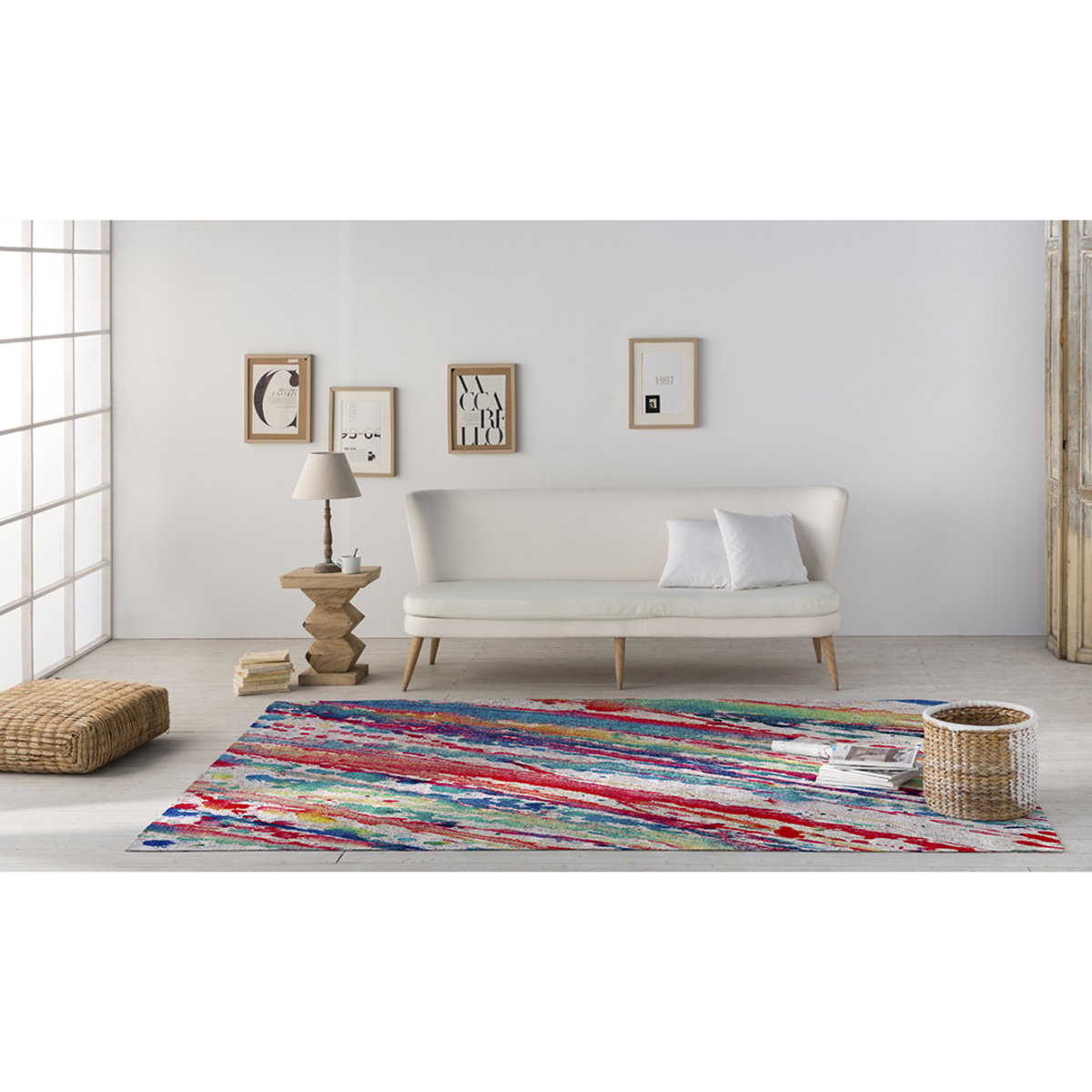 Tapis de salon SPLASH multicolore, NAF NAF HOME