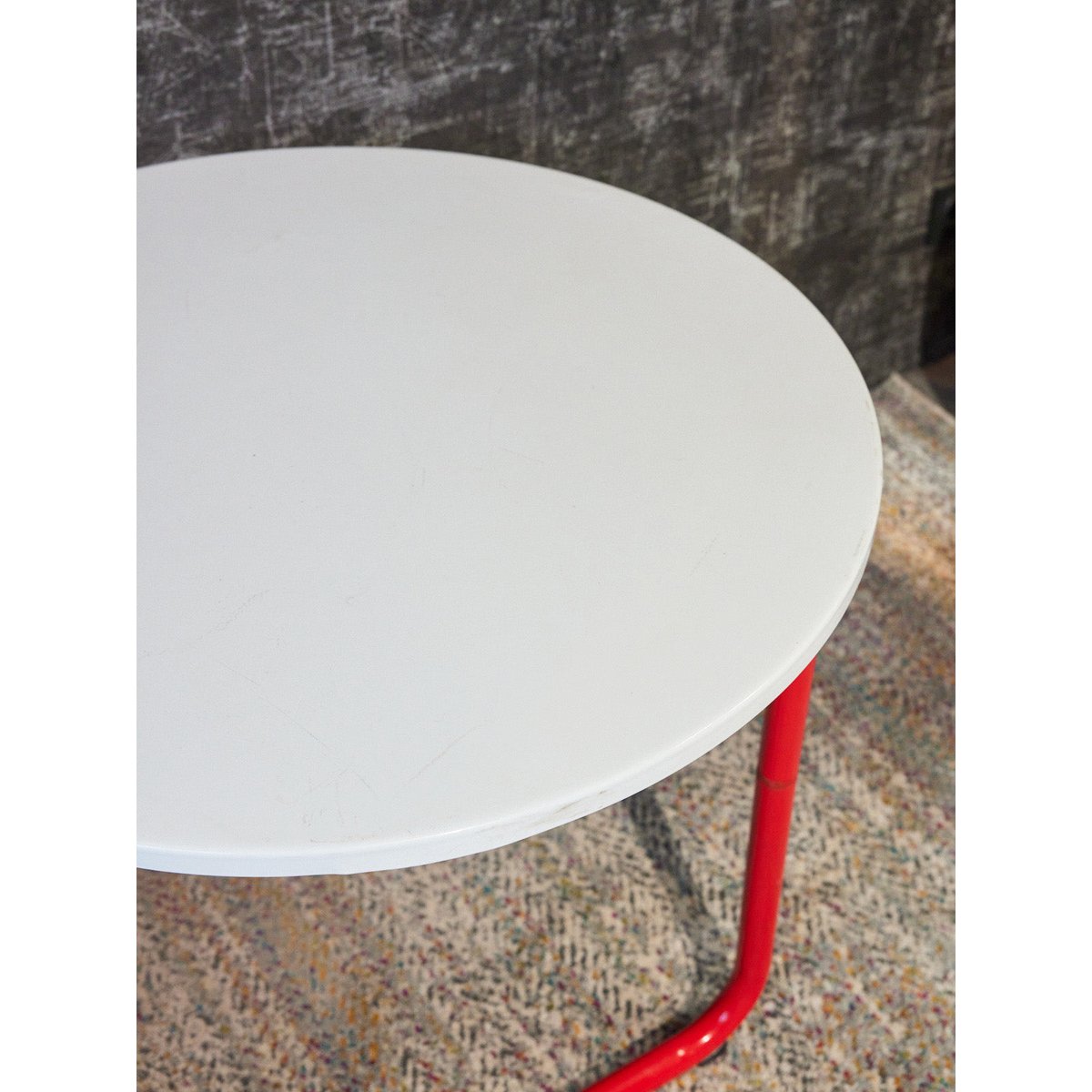 Table d'appoint pliante en métal Hanna N°1559 - Bon état blanc, DEBONGOUT