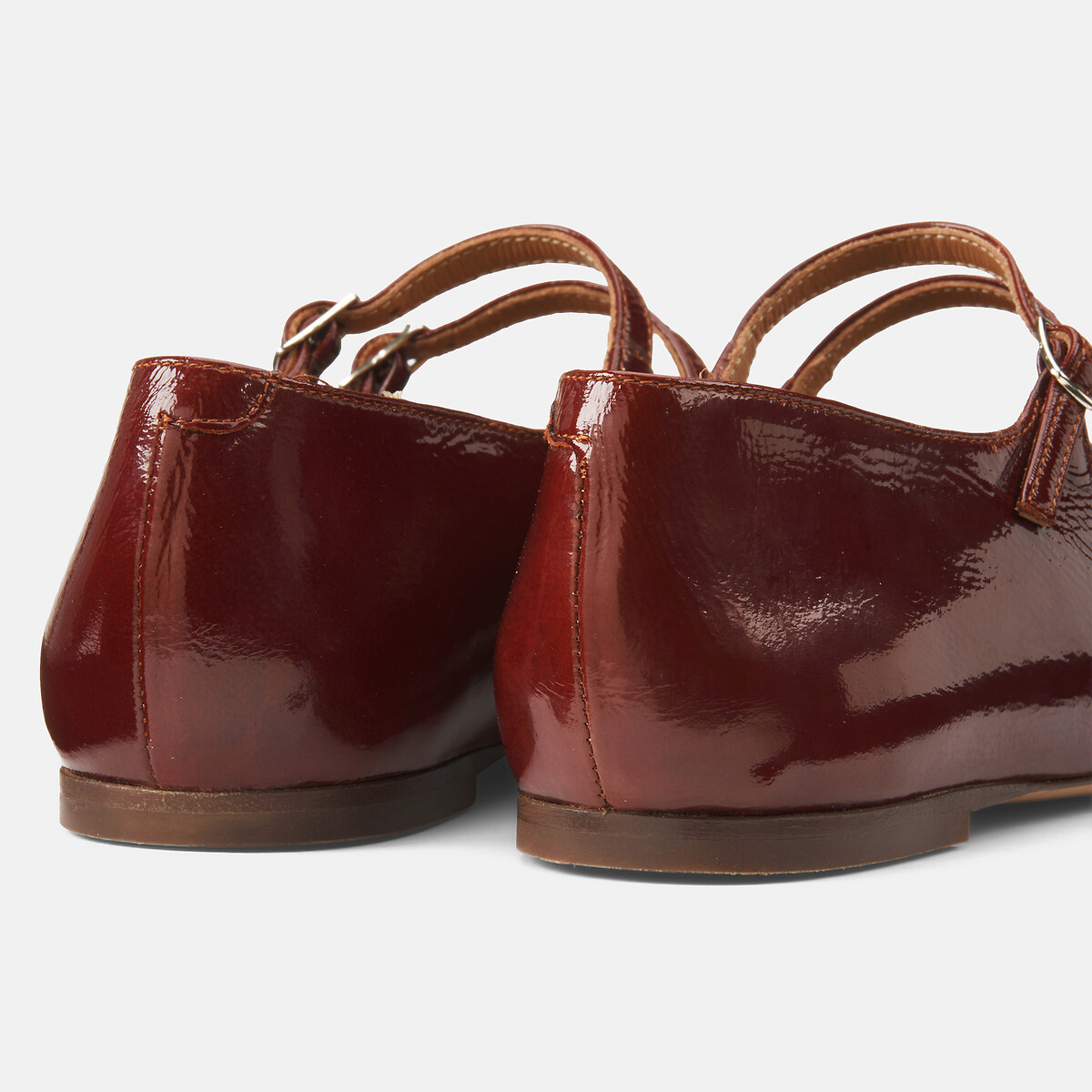 N°128 Leather Ballet Pumps cognac, RIVECOUR