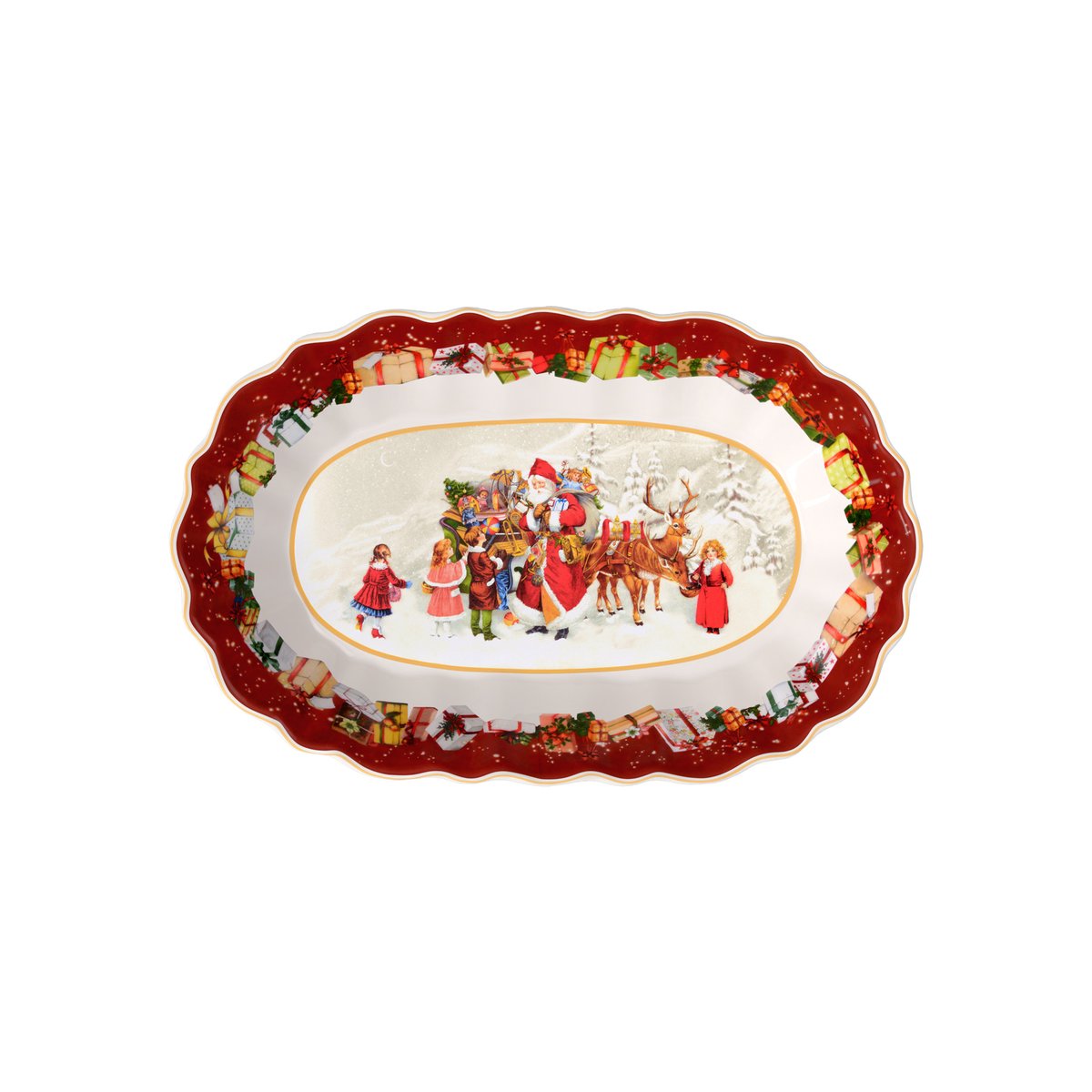 Coupe Ovale Grde, Père Noël Et Enfants TOY'S FANTASY multicolore, VILLEROY & BOCH