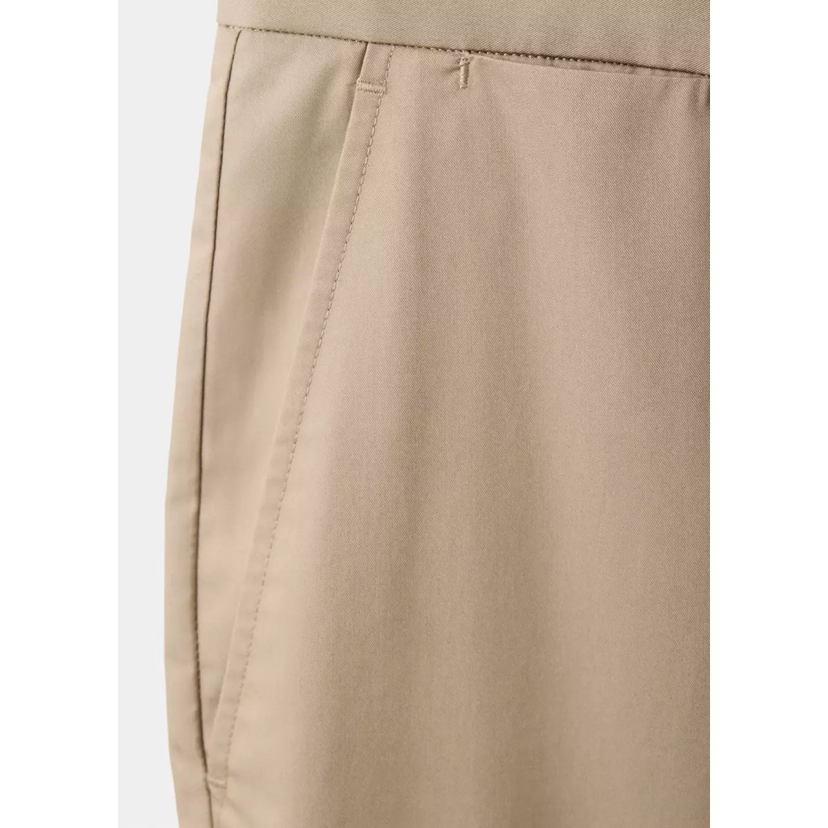 Pantalon regular fit en mélange de lyocell et coton marron, MANGO MAN