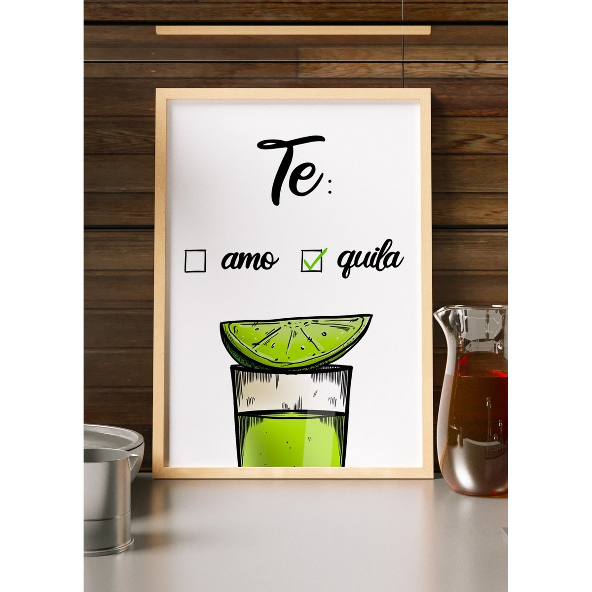 Affiche Te amo Te quila blanc, L'AFFICHERIE