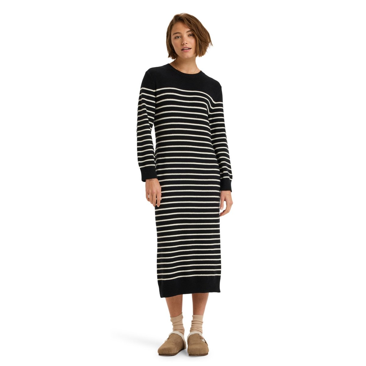 Robe pull à manches longues COOL WAVES. noir anthracite, ROXY