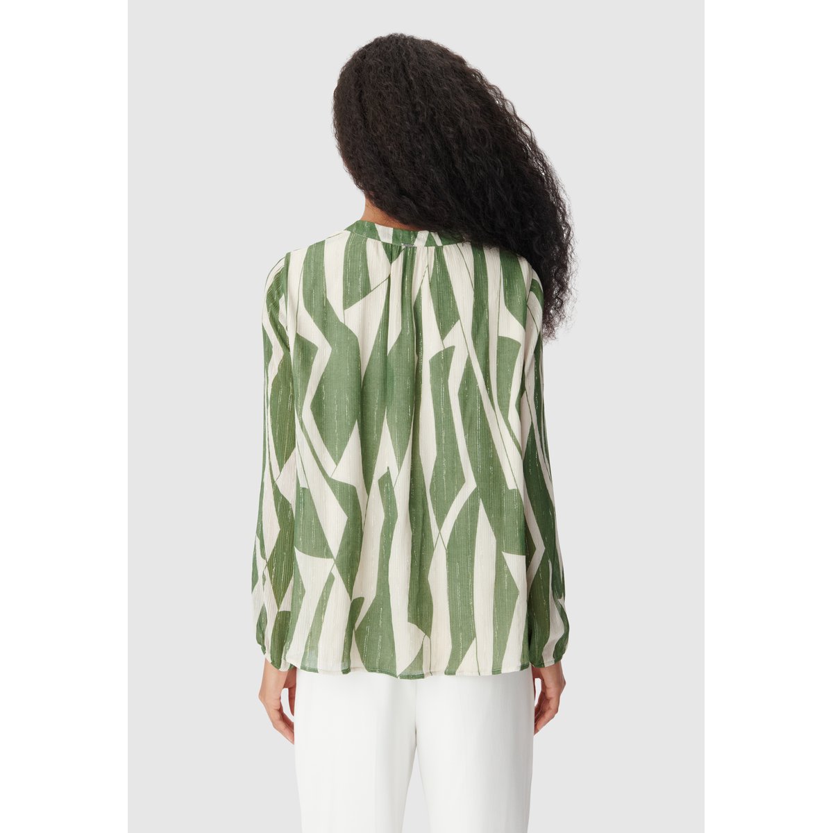 Blouse loose imprimée smock green, IKKS