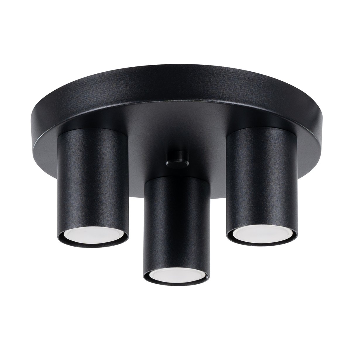Plafonnier Acier Noir GU10 3 Lagos noir, EDEN