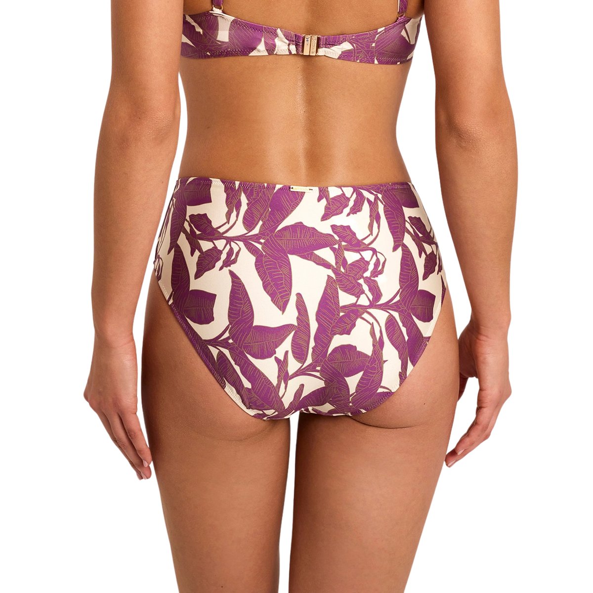 Bas maillot slip de bain taille haute SALVIA blanc, SELMARK MARE