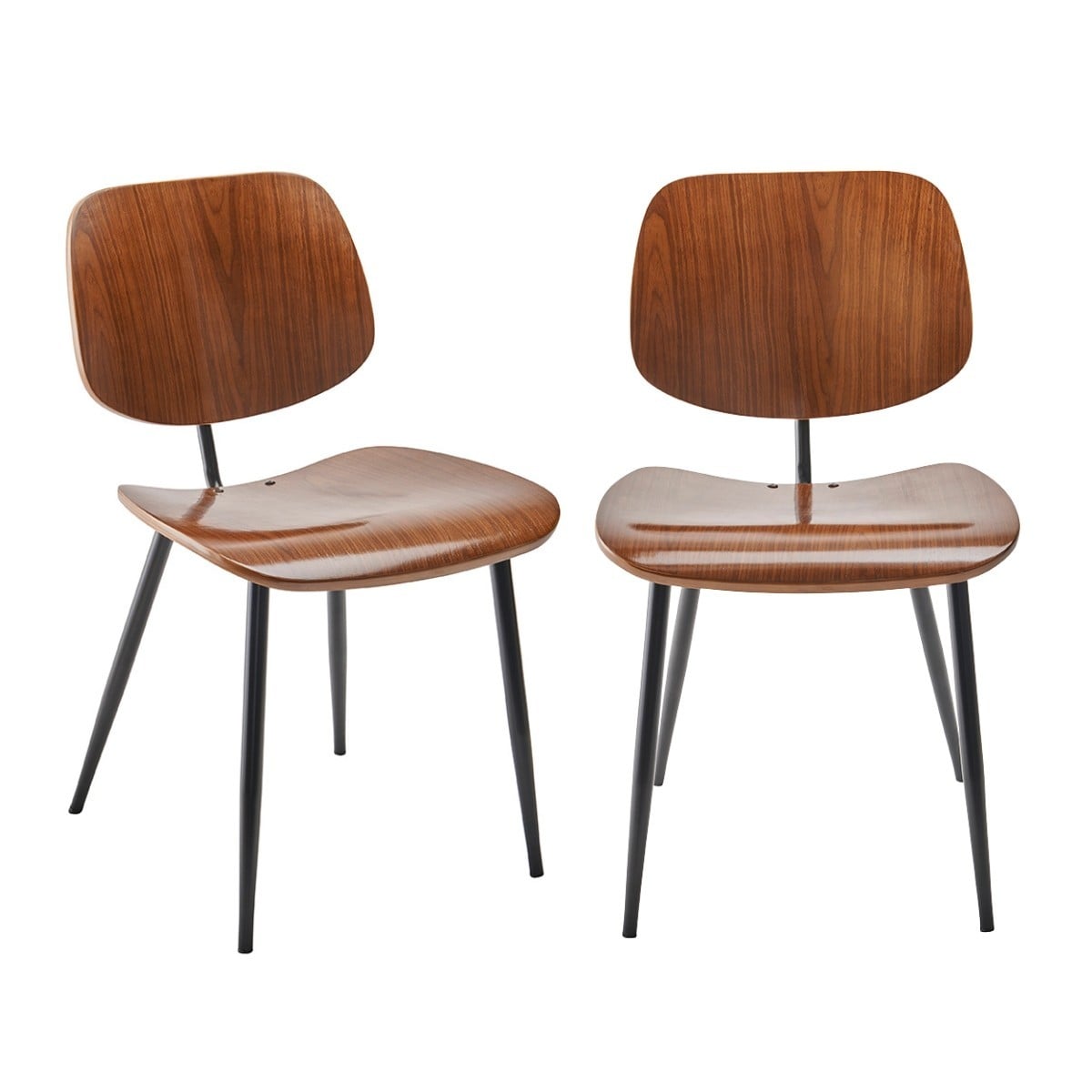 Chaises finition noyer Olympia - lot de 2 bois foncé, SIGNATURE