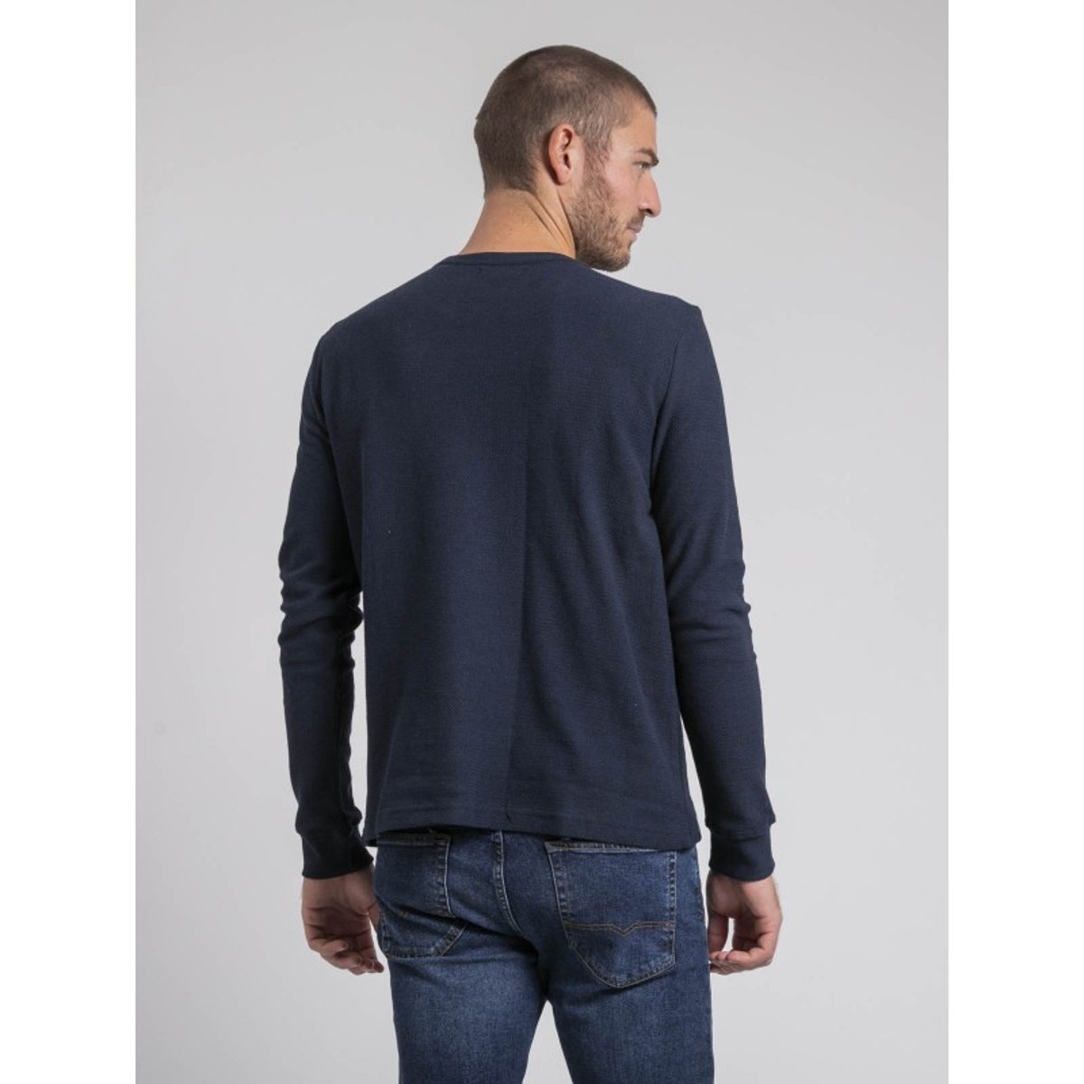 Pull Fin Col Rond Jilivio bleu marine, RITCHIE