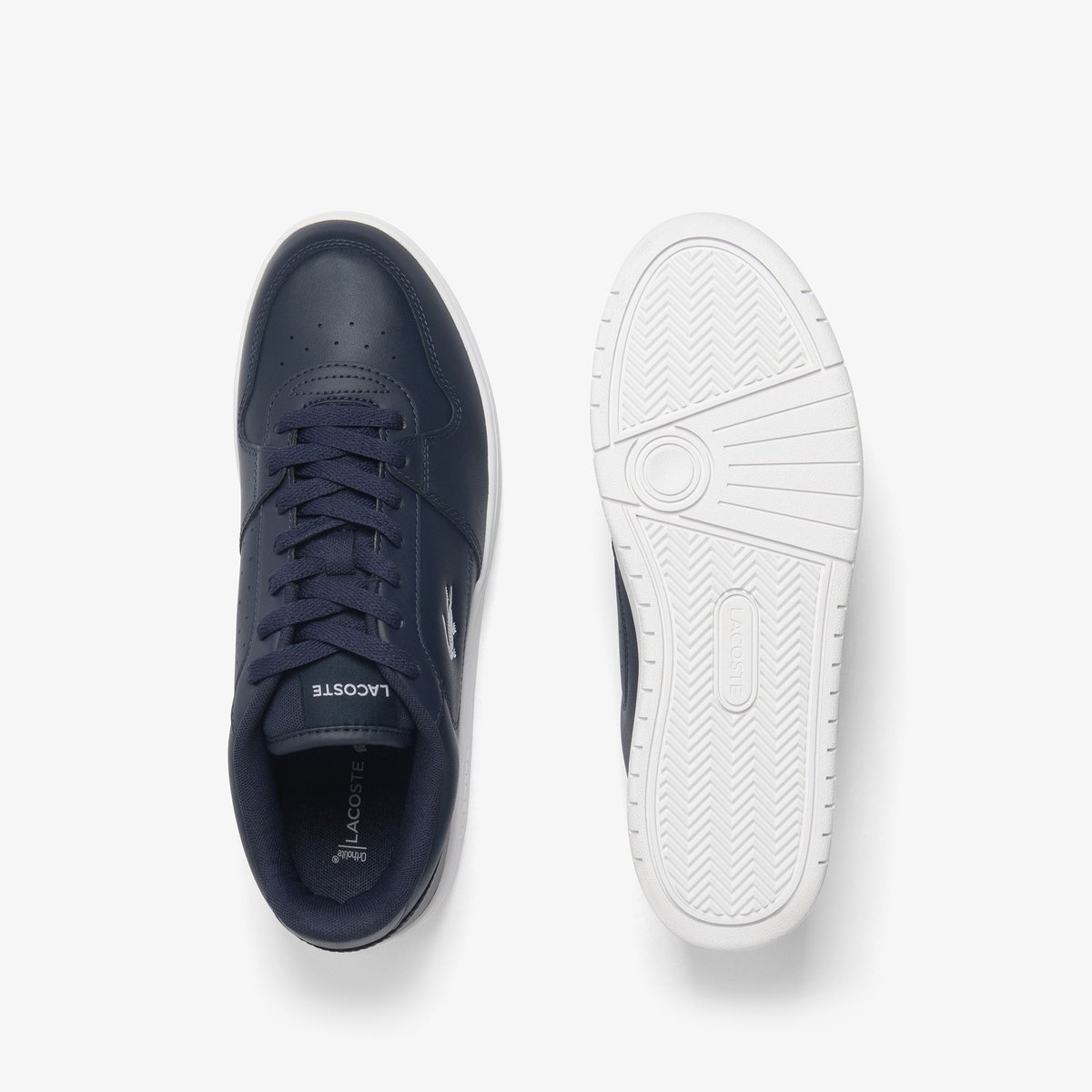Sneakers Court Ace homme en cuir bleu-092, LACOSTE