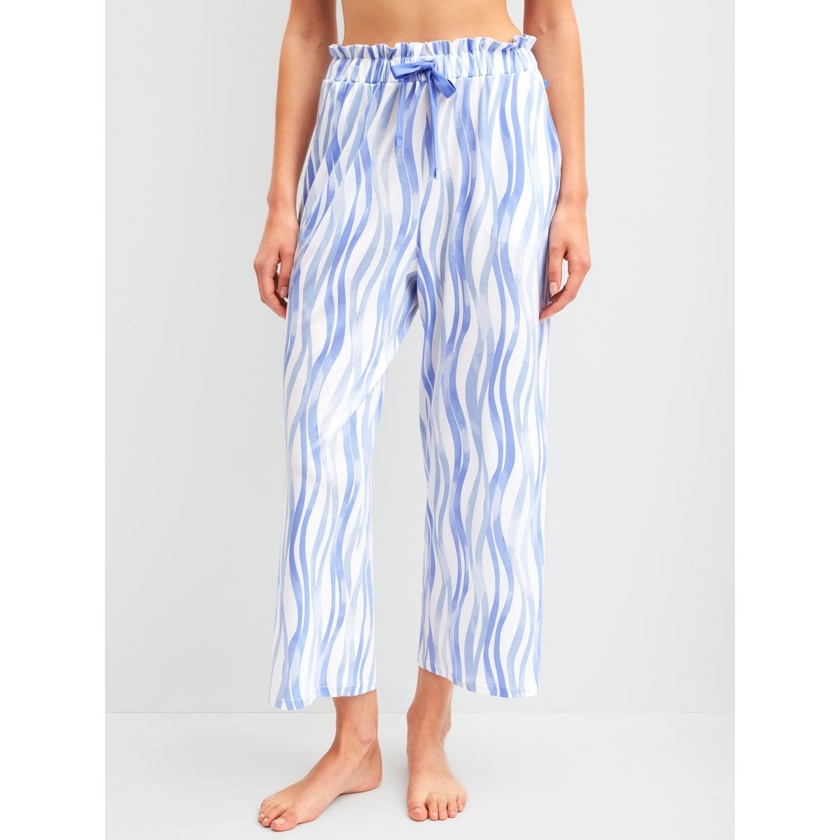 Pantalon de pyjama 7/8 Coton FAVOURITES OCEAN blanc étoilé, CALIDA