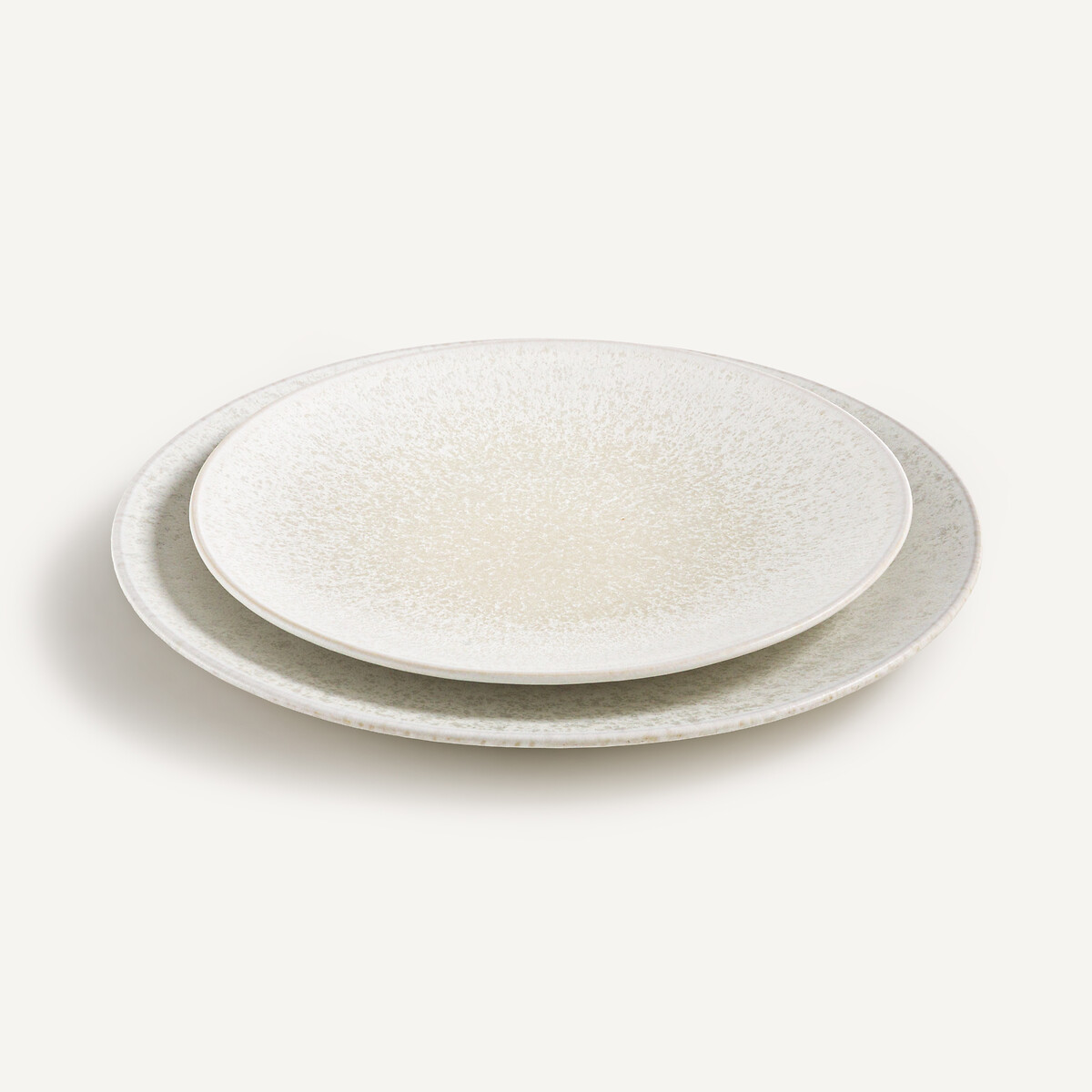 Set of 4 Kanso Glazed Stoneware Dinner Plates white, AM.PM