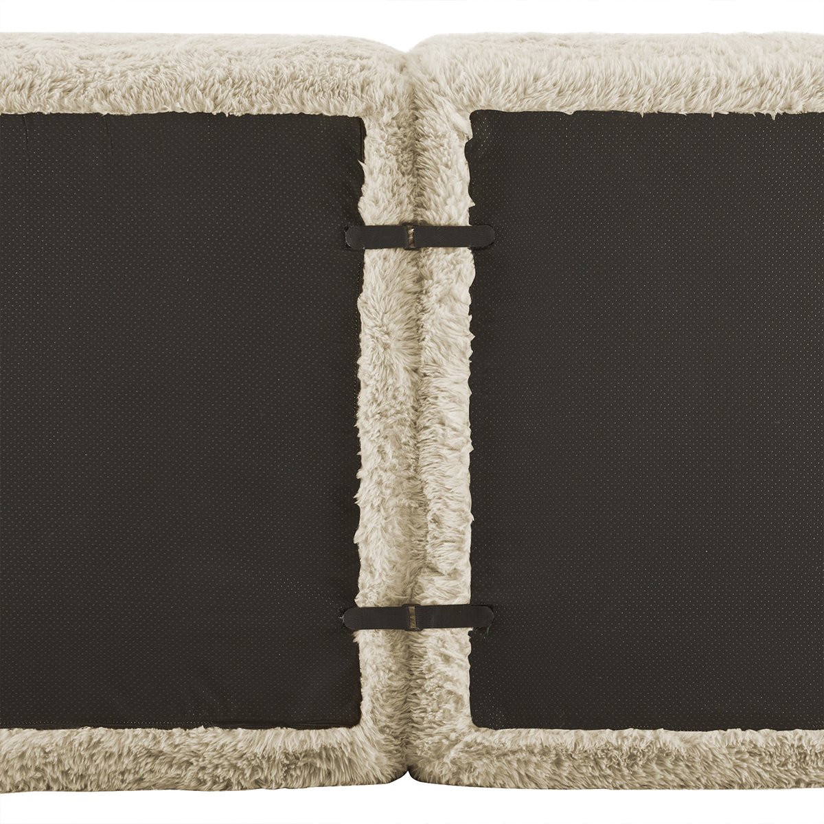Canapé d'angle réversible 2 places avec 2 poufs, WIND kaki, MEUBLES COSY