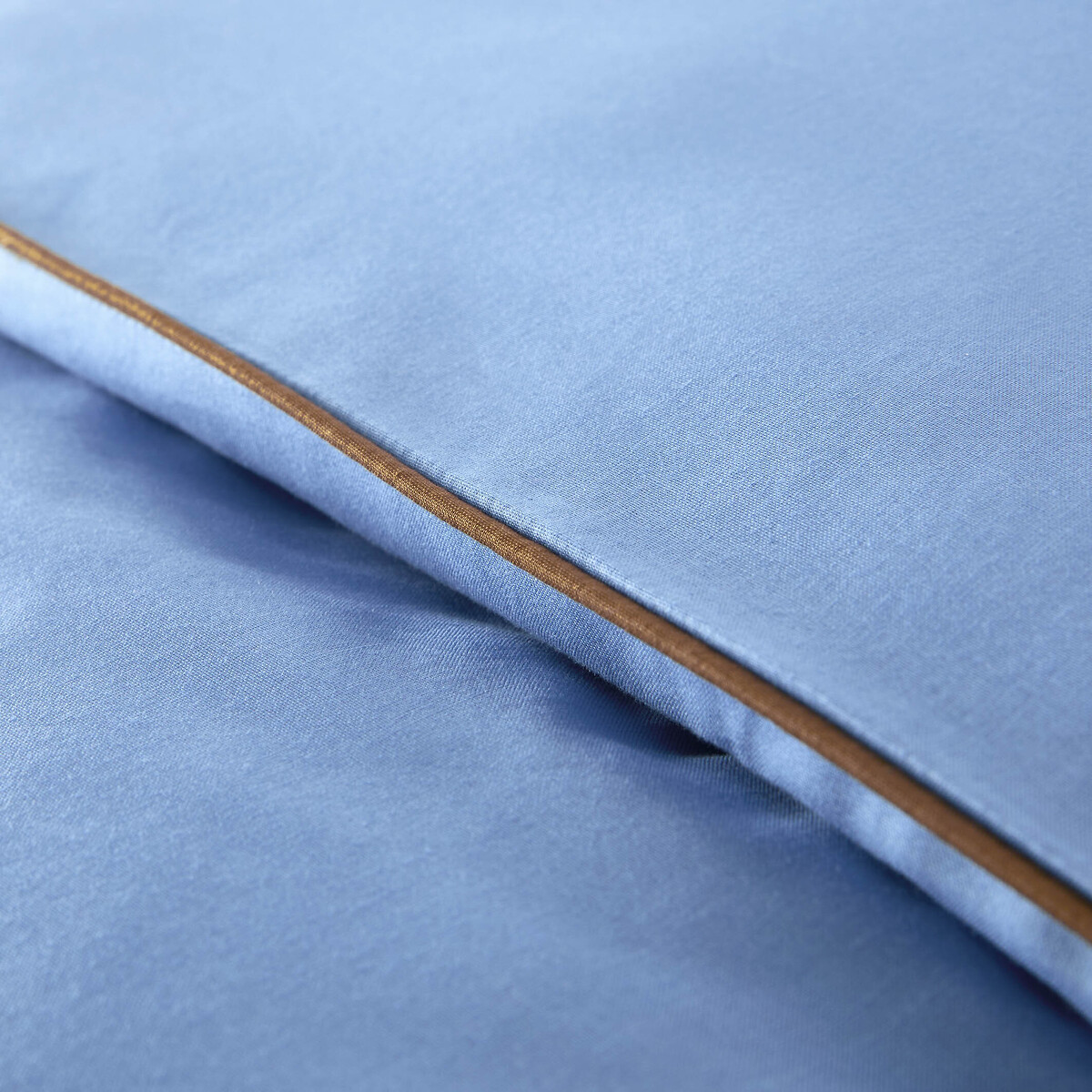 Copripiumone tinta unita in cotone, Macha blu provenza, LA REDOUTE INTERIEURS