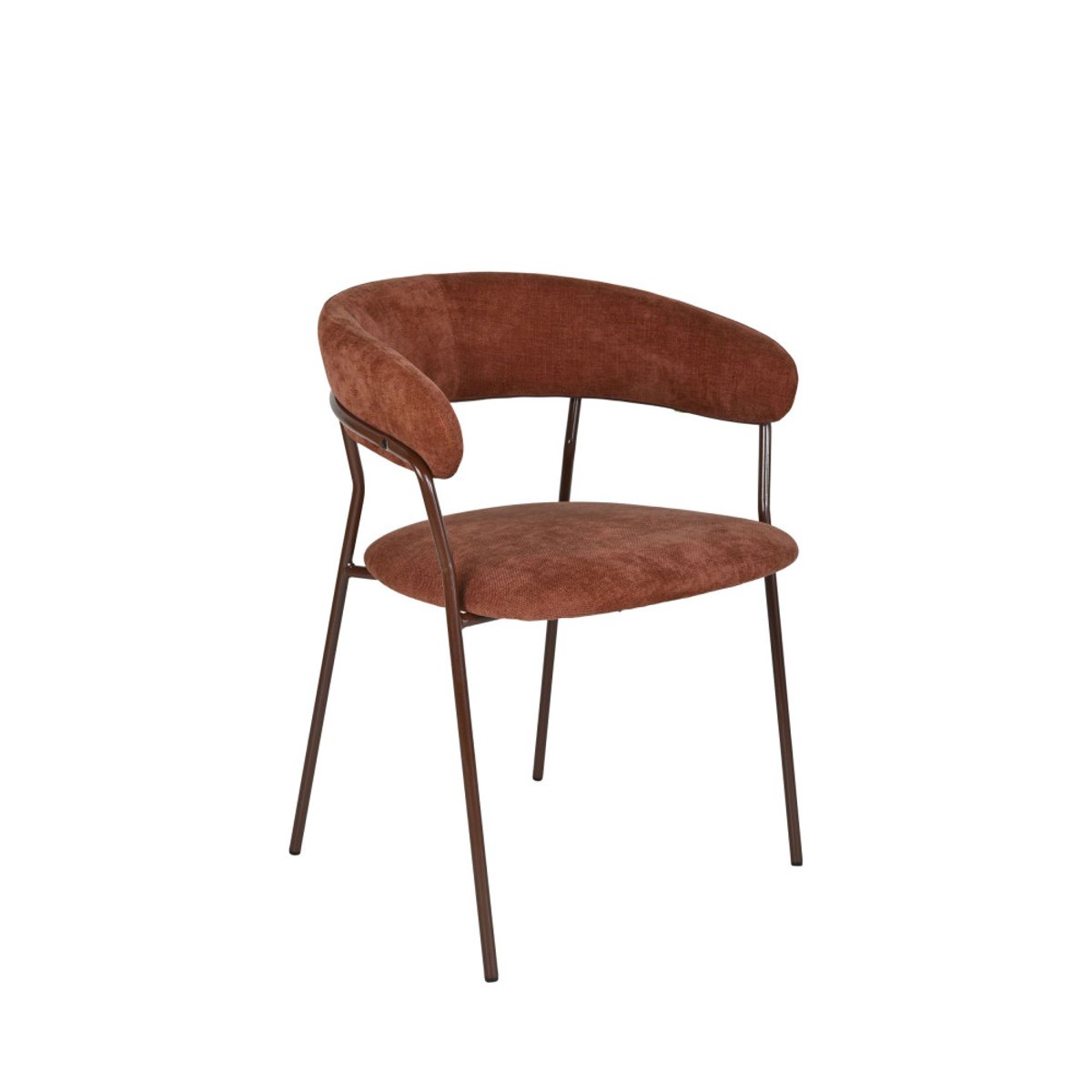 Lot de 2 fauteuils de table en tissu pieds métal- CELESTY bordeaux, DRAWER