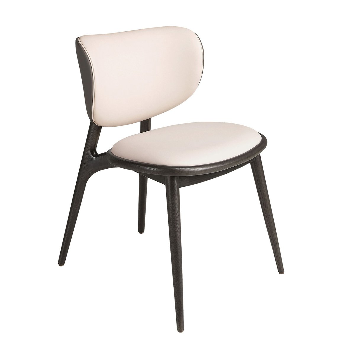 Chaise en similicuir gris foncé | crème, ANGEL CERDA